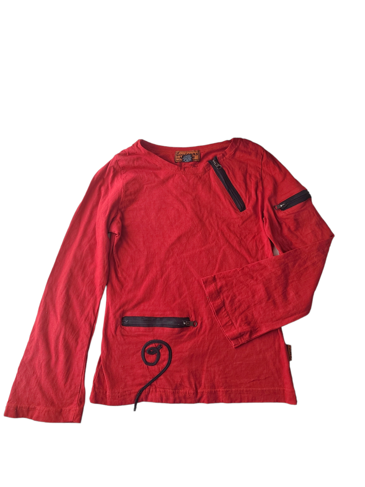 Cybery2k top y2k vintage futuristic rave rouge spiral techwear zips gorpcore asymetric hippie avant garde post apo harajuku