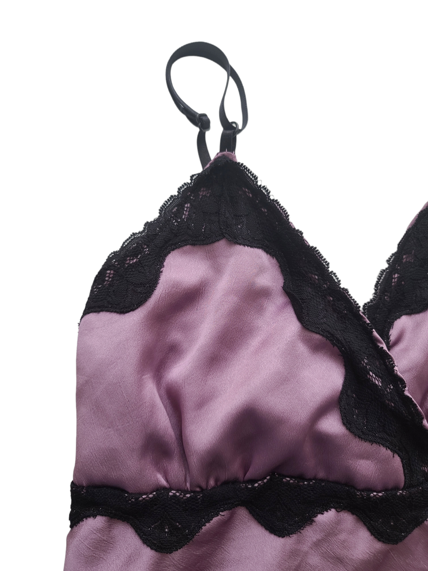 Top coquette violet en dentelle