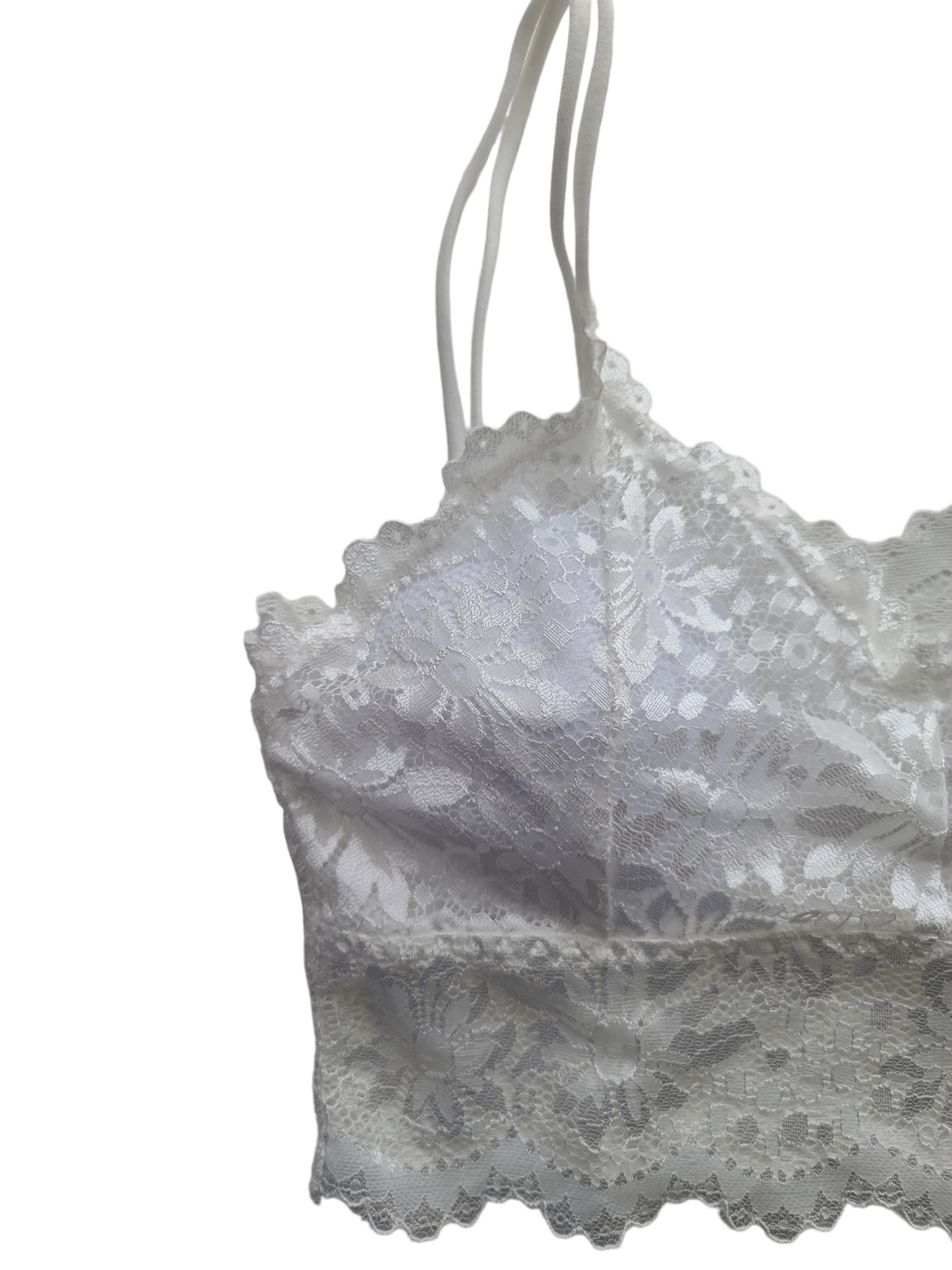 Y2k white lace flirty top
