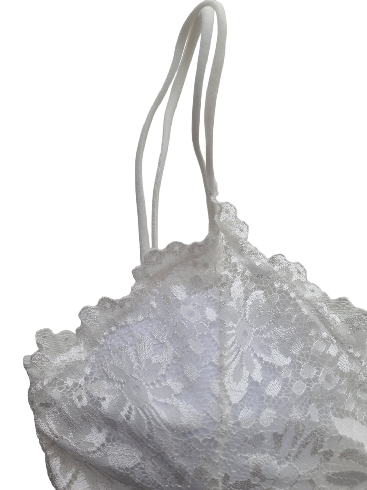 Y2k white lace flirty top