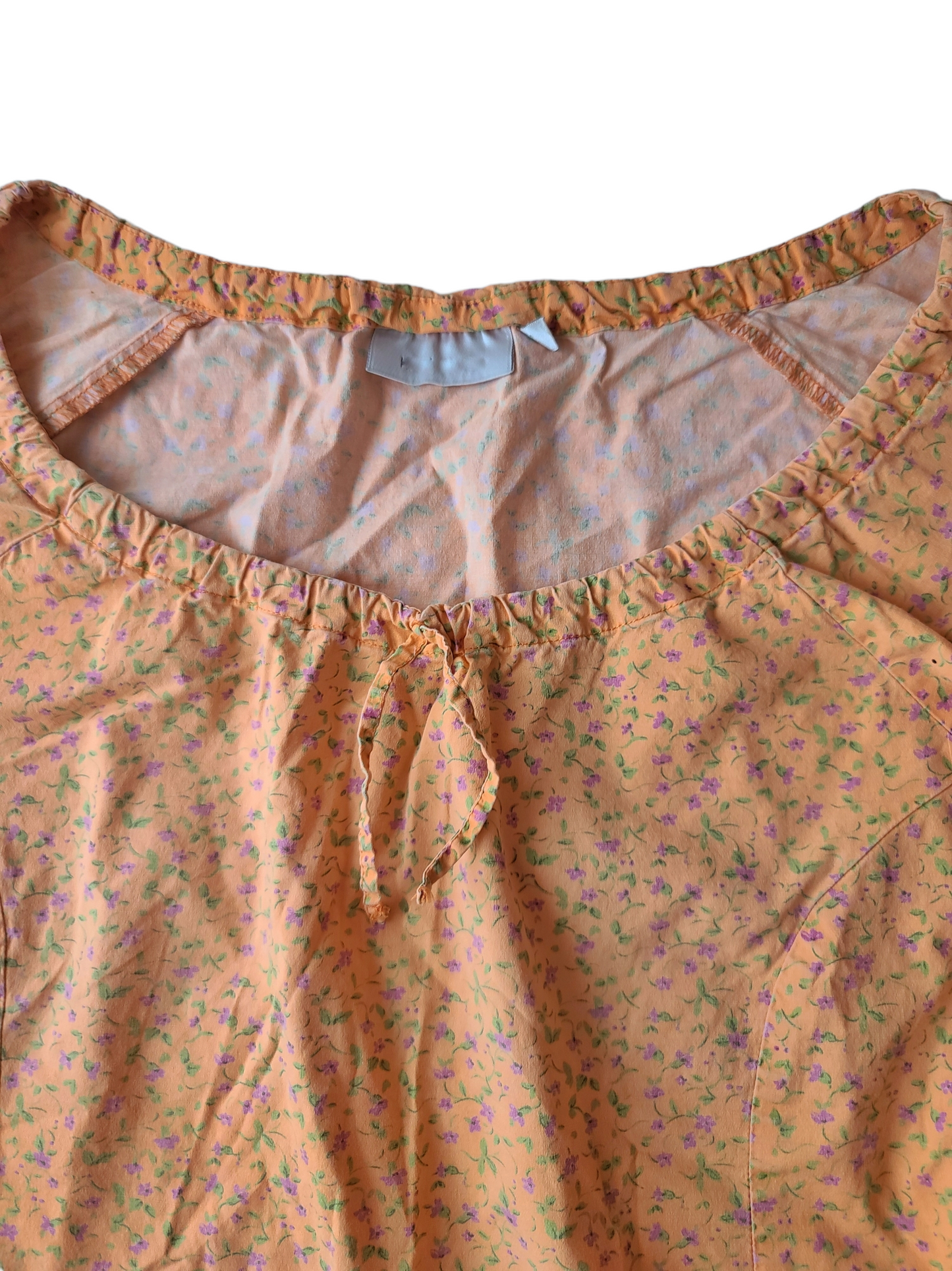 Vintage y2k flowers cottage top