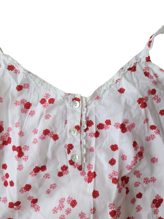 Vintage y2k flirty flowers top