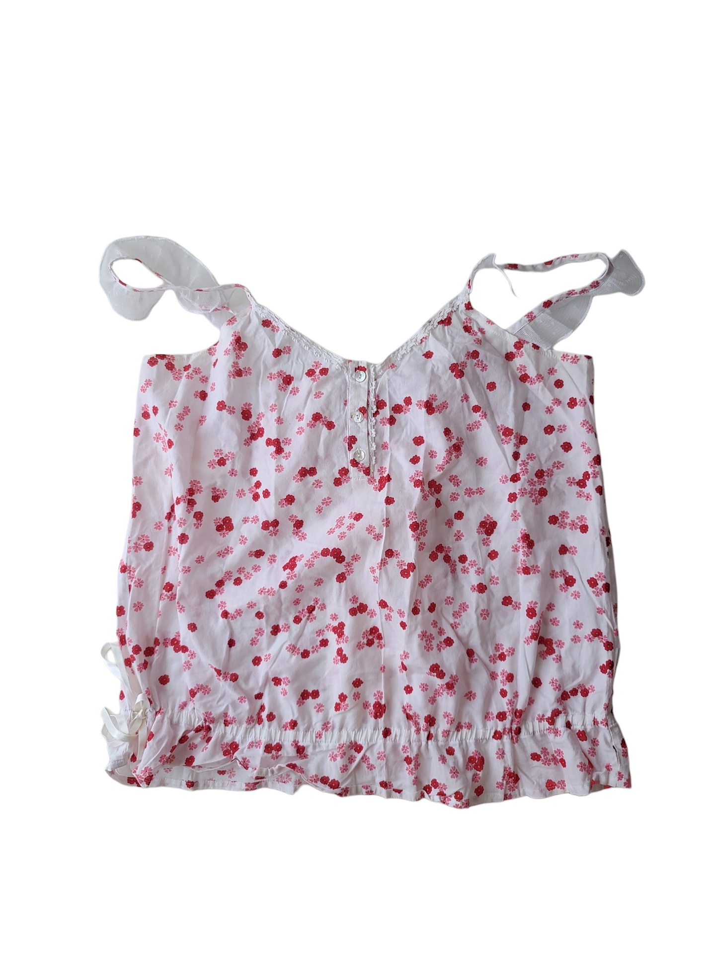 Vintage y2k flirty flowers top