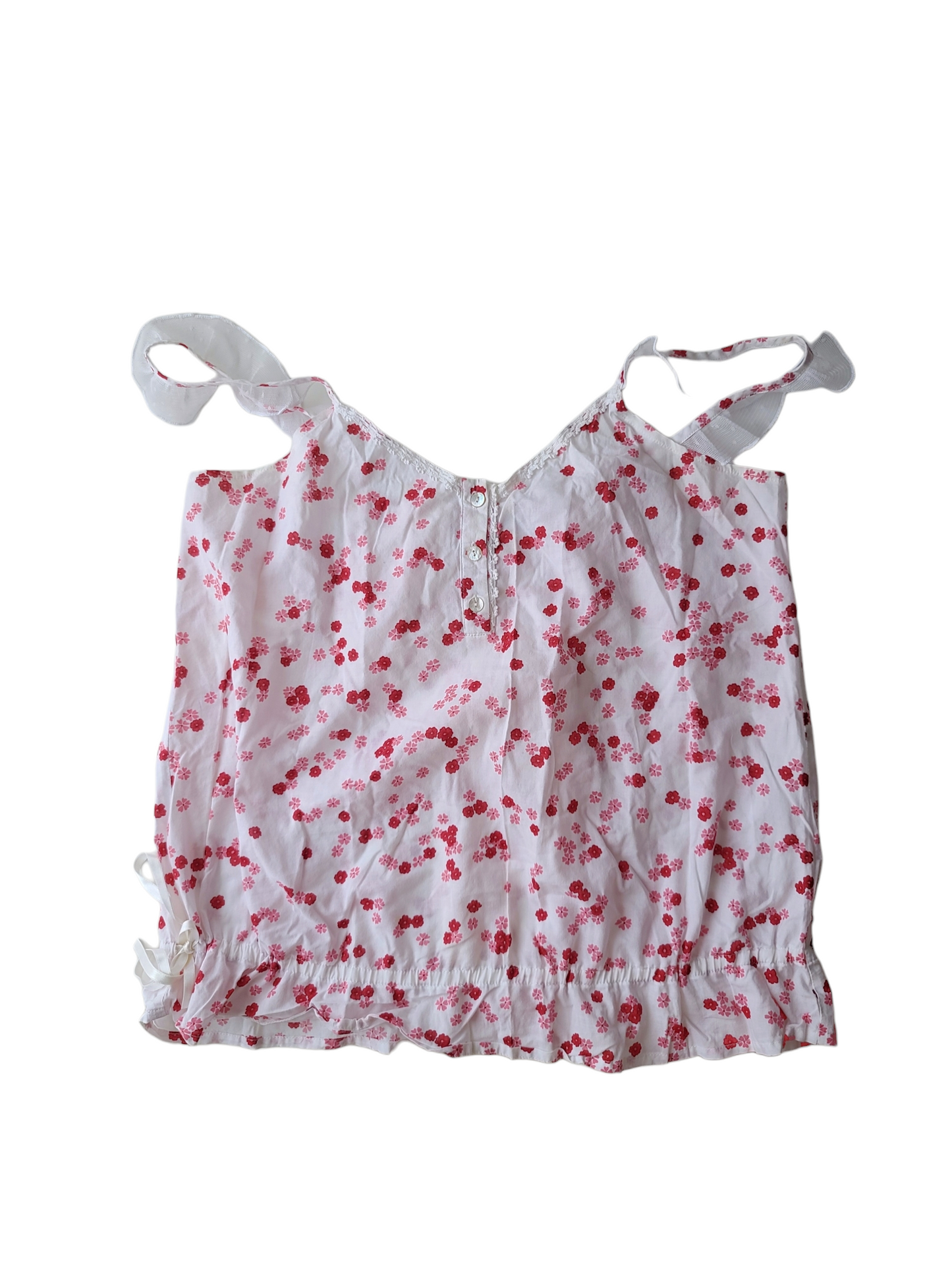 Vintage y2k coquette flowers top