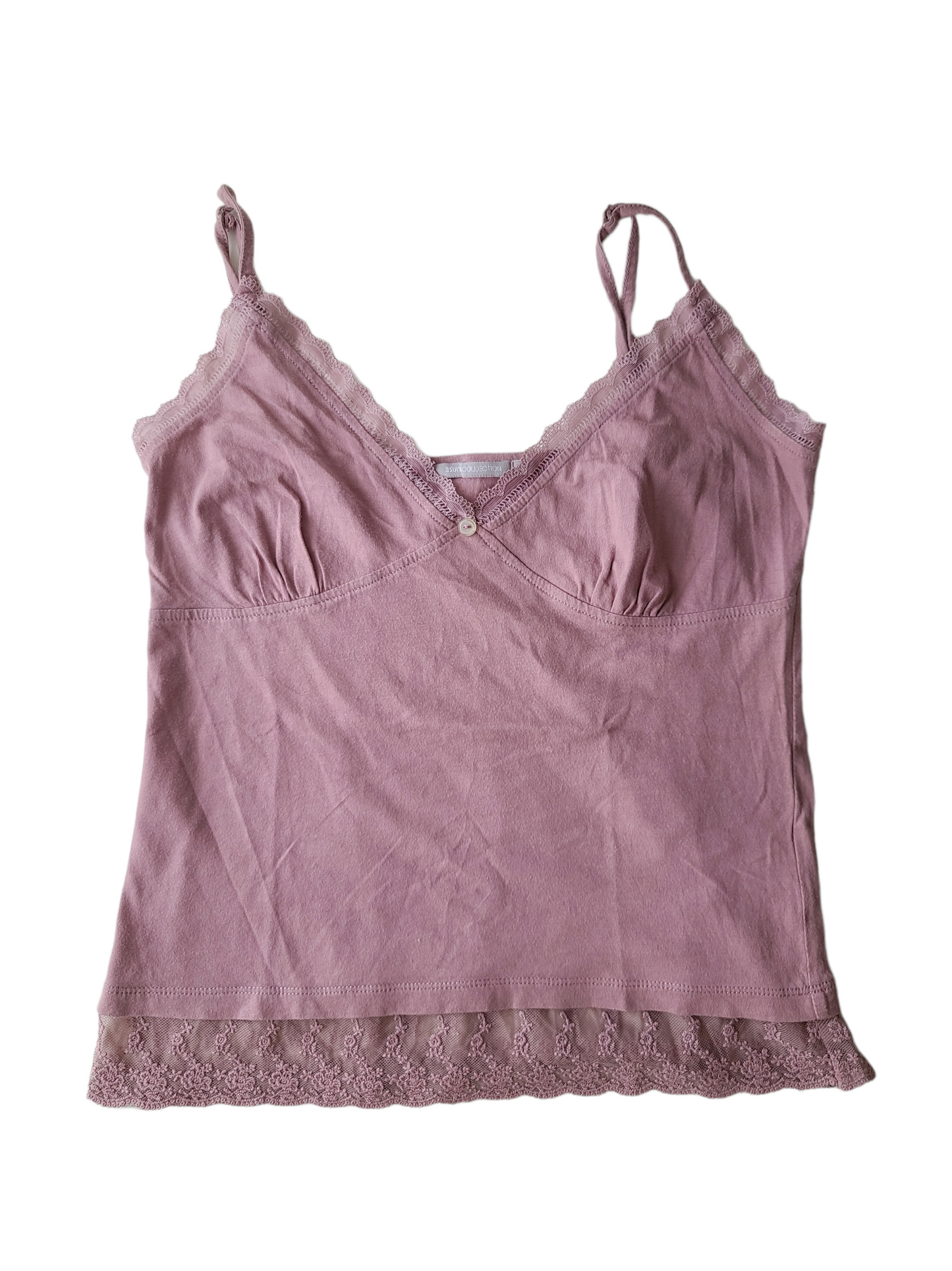 Coquette y2k vintage fairy cottagecore balletcore lace cami top purple