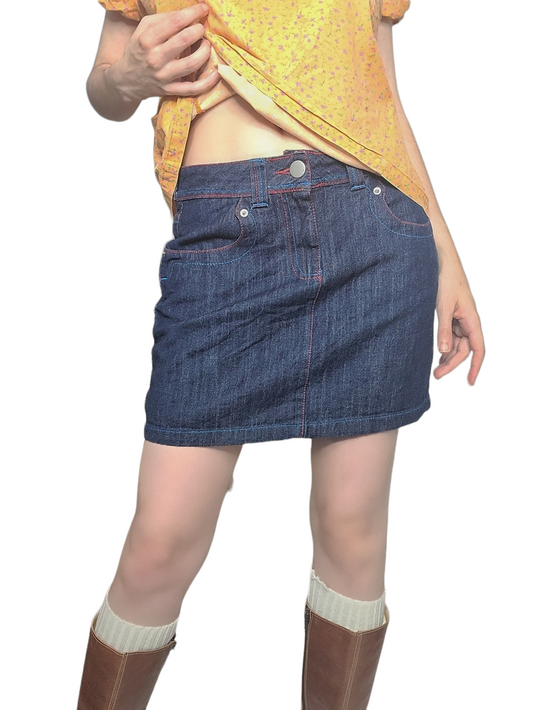 Mini jupe asymetrique cybery2k y2karchive 2000 grunge rave girly 