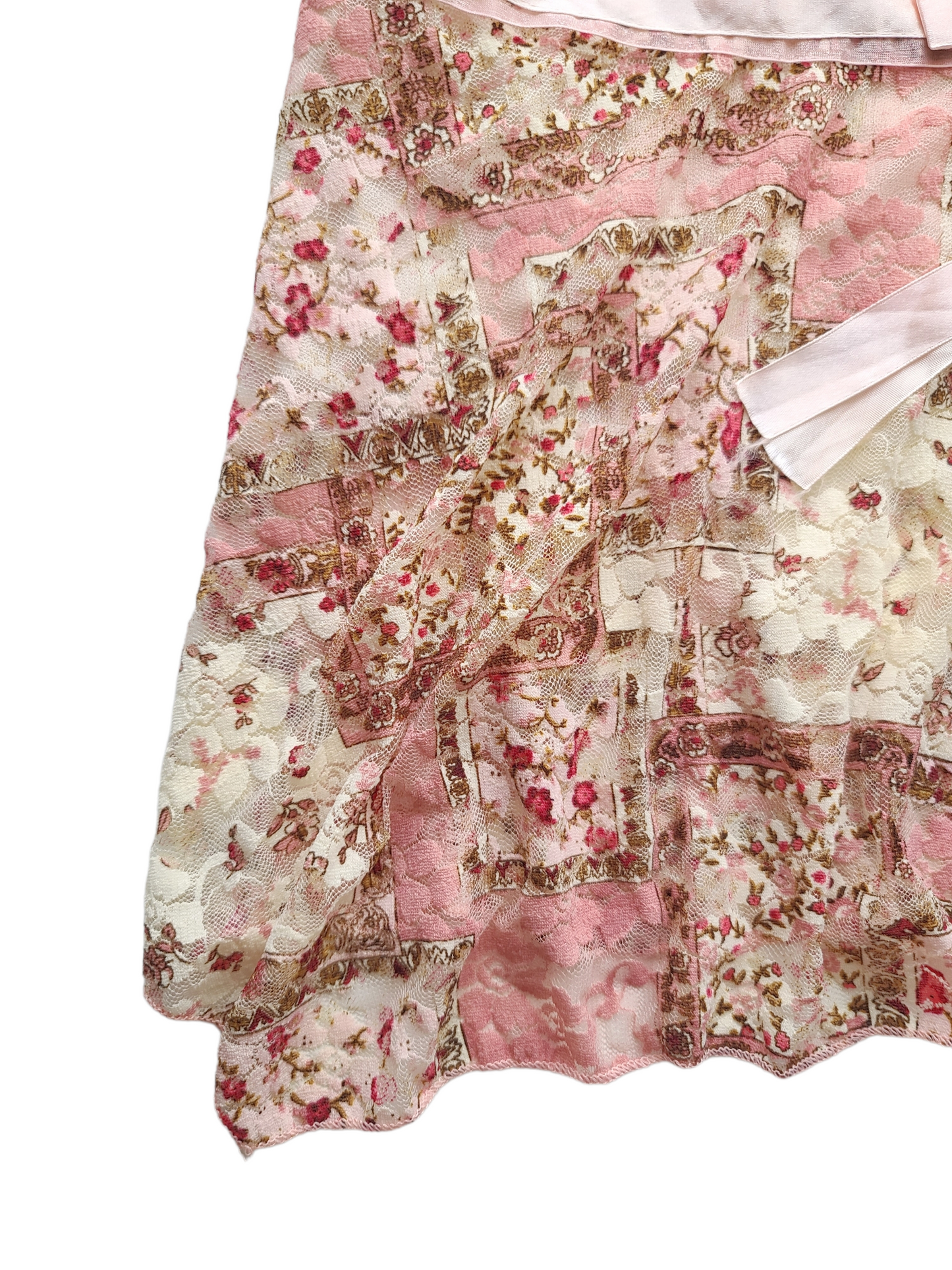 Y2k vintage coquette flowers pink top - zimfriperie
