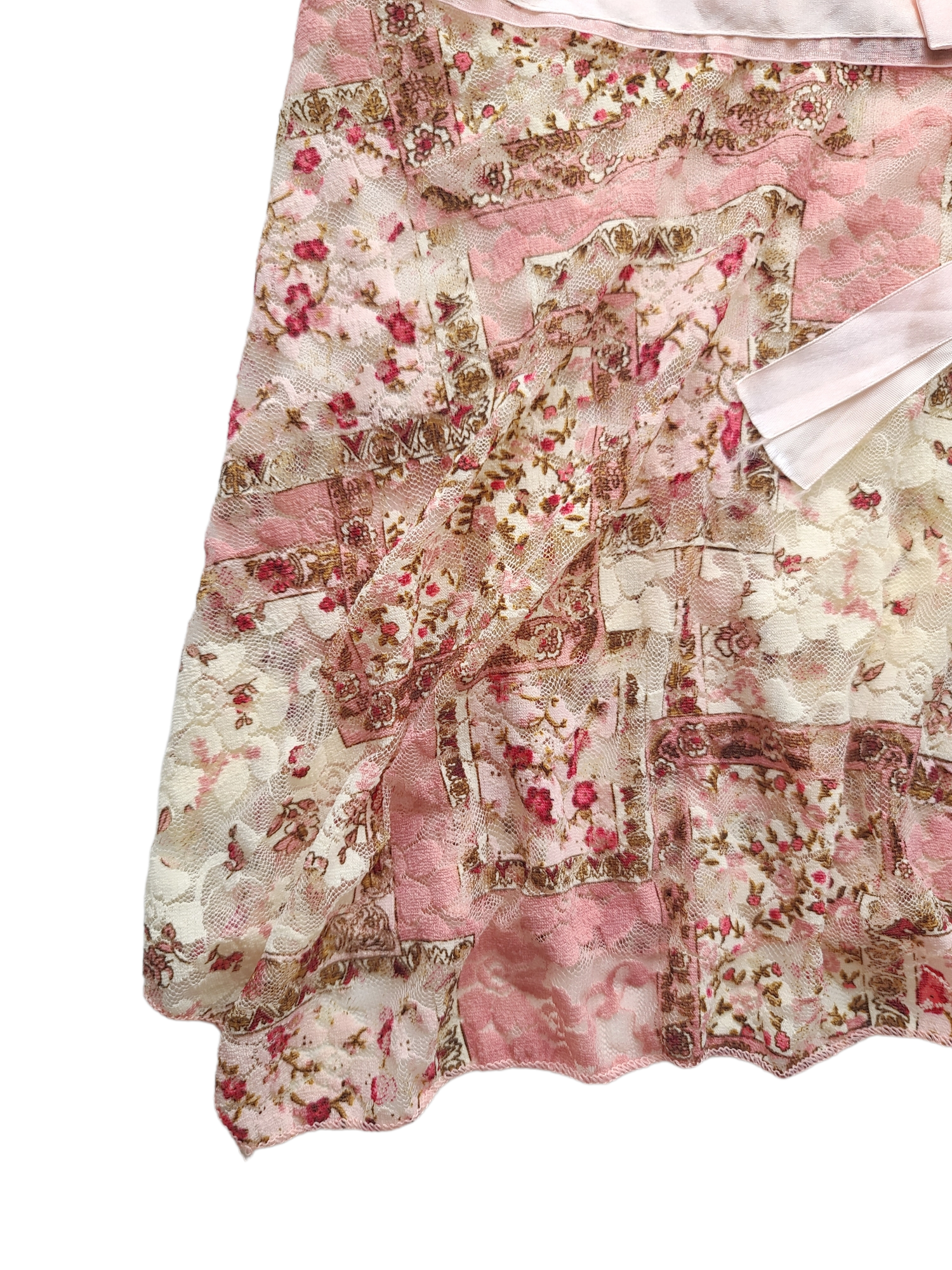 Y2k vintage coquette flowers pink top - zimfriperie