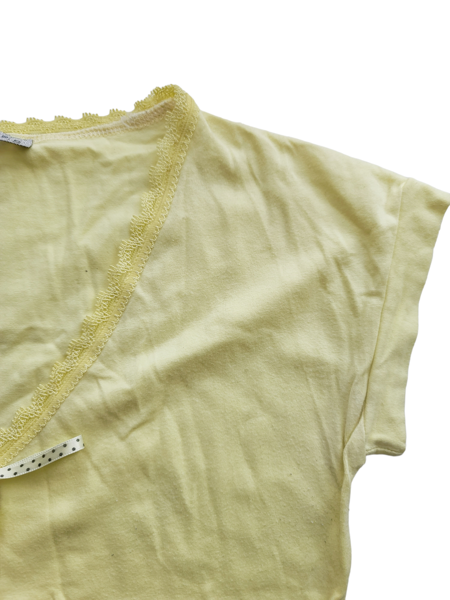 Vintage y2k coquette yellow lace top - zimfriperie