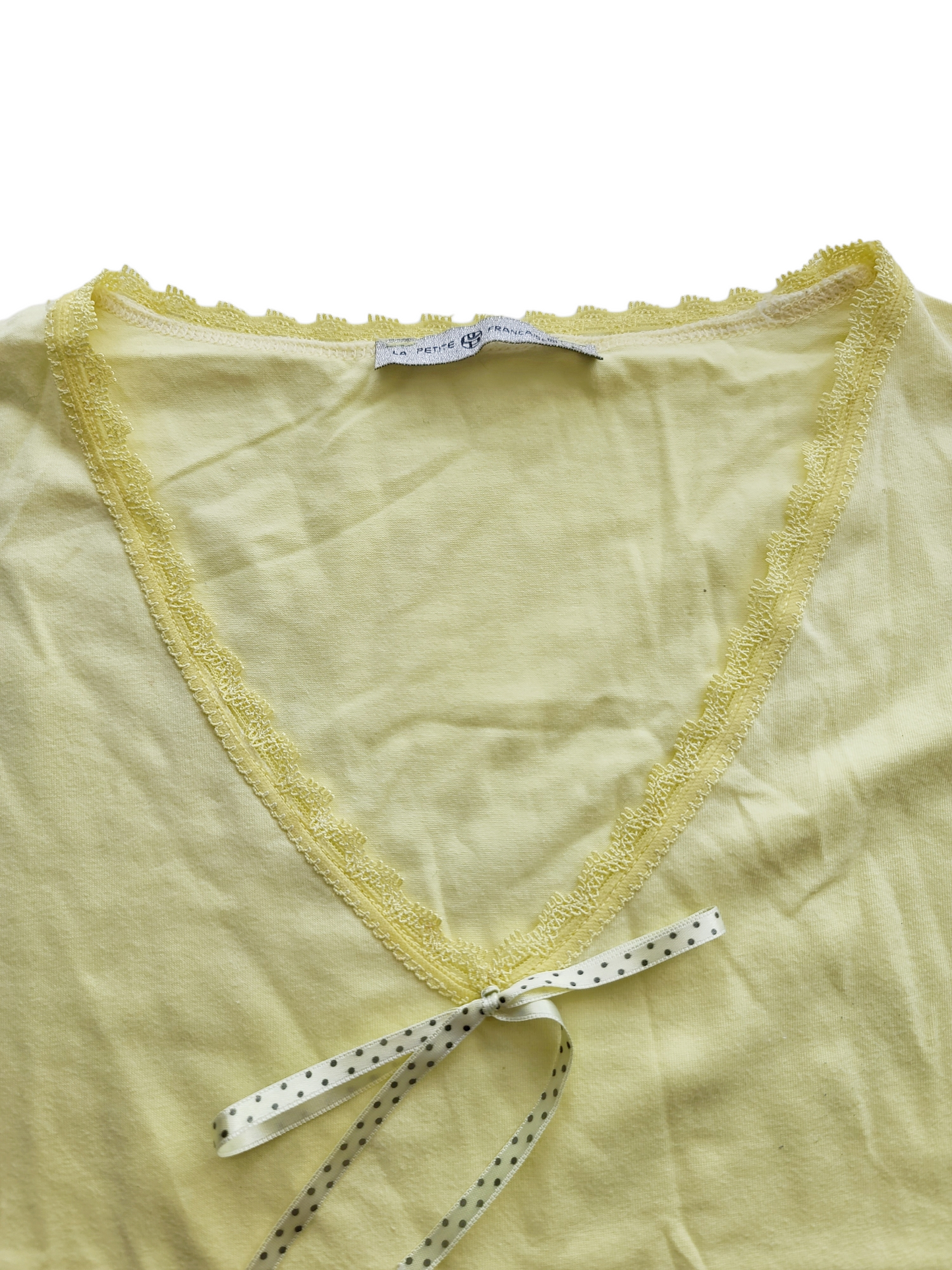 Vintage y2k coquette yellow lace top - zimfriperie