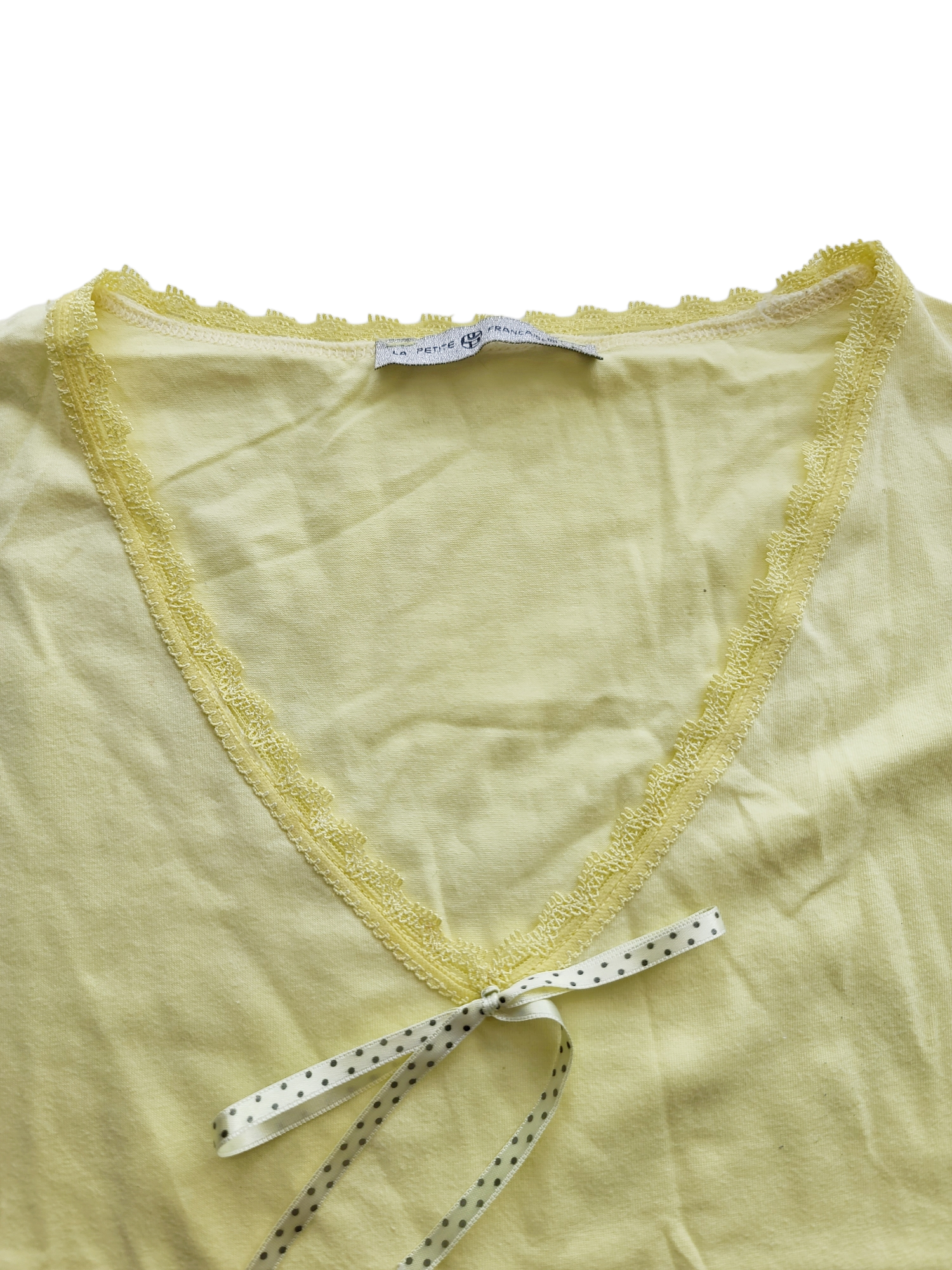 Vintage y2k coquette yellow lace top - zimfriperie