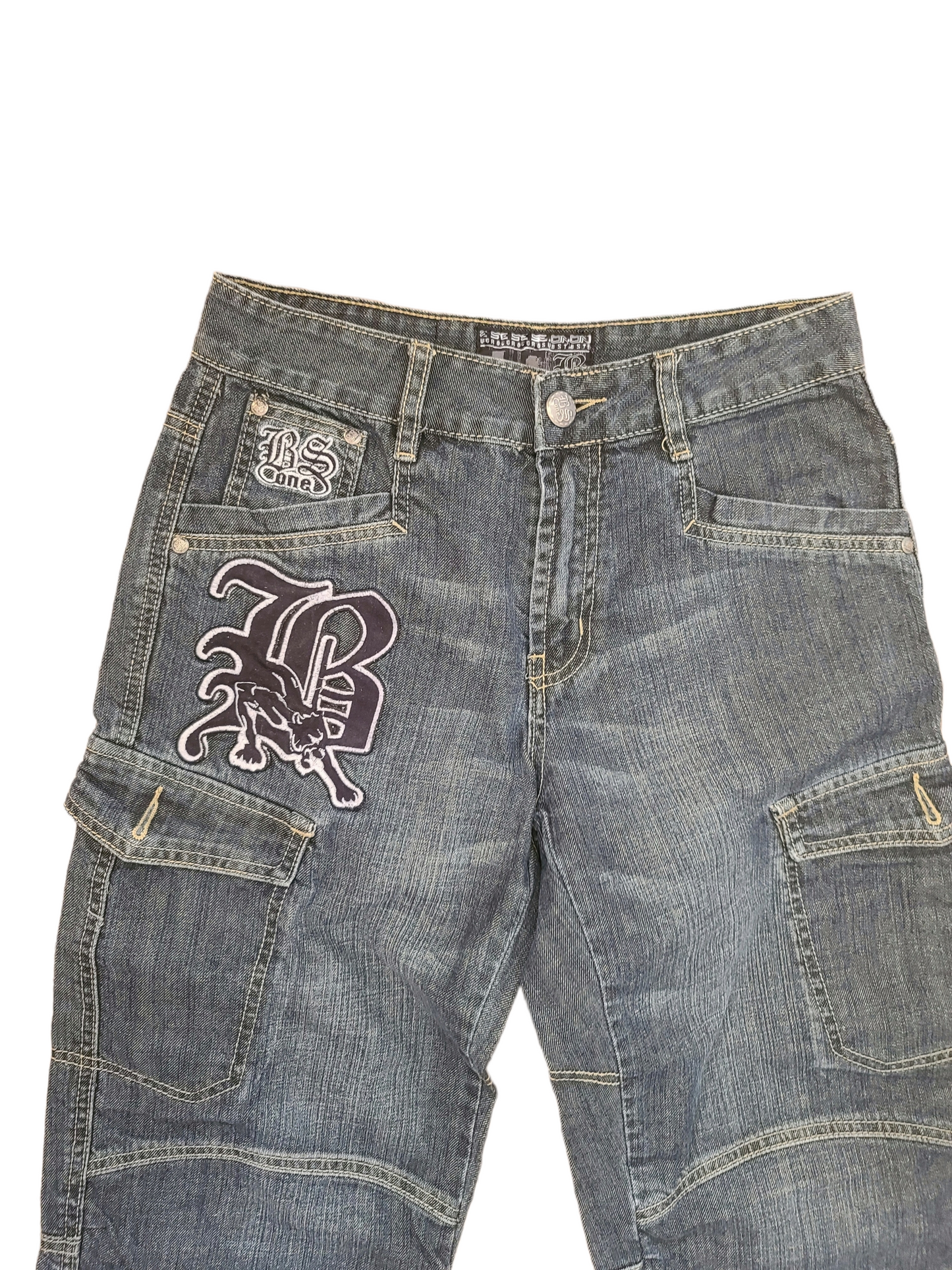 90s denim cropped trousers