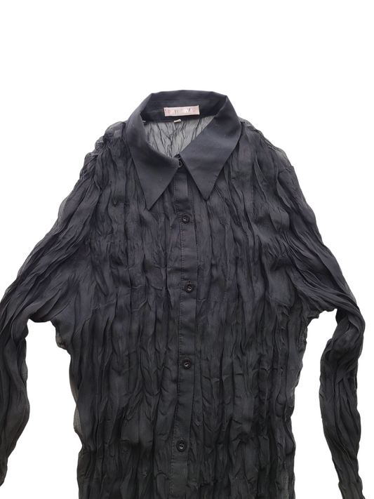 Fairy y2k vintage transparent black top - zimfriperie