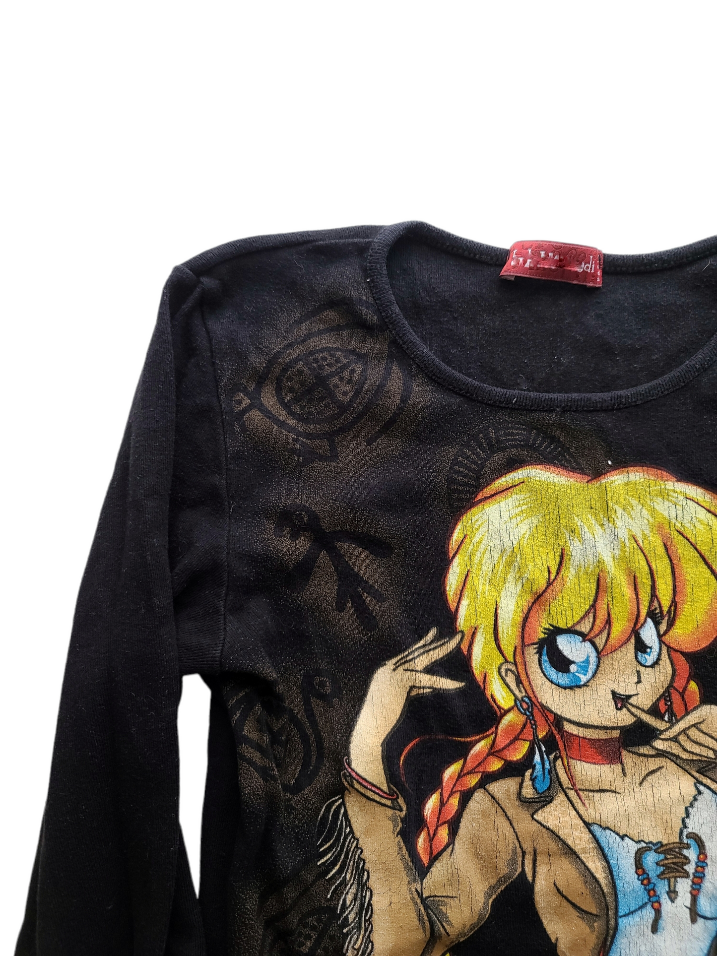 Printed 90s harajuku manga top