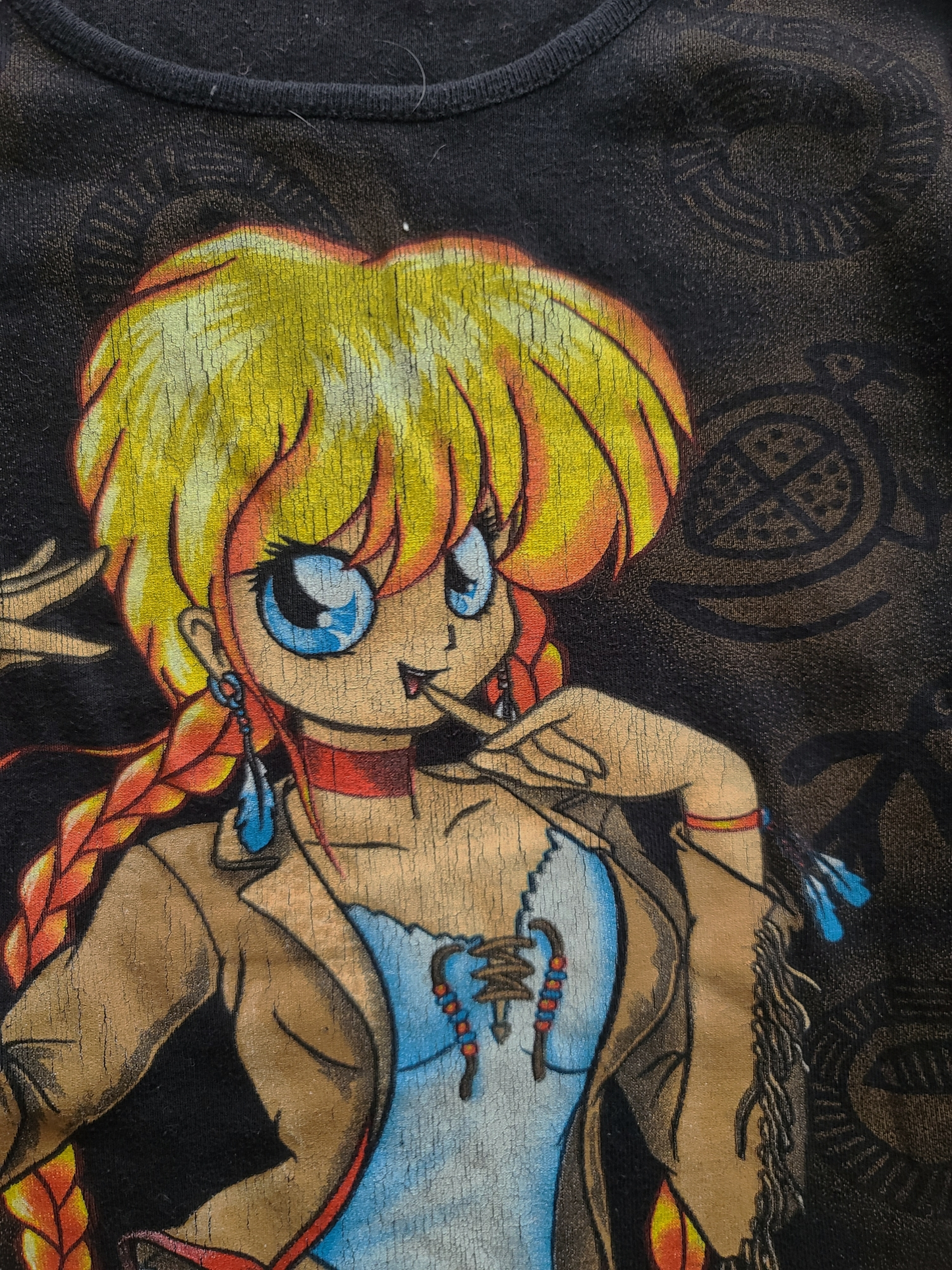 Printed 90s harajuku manga top