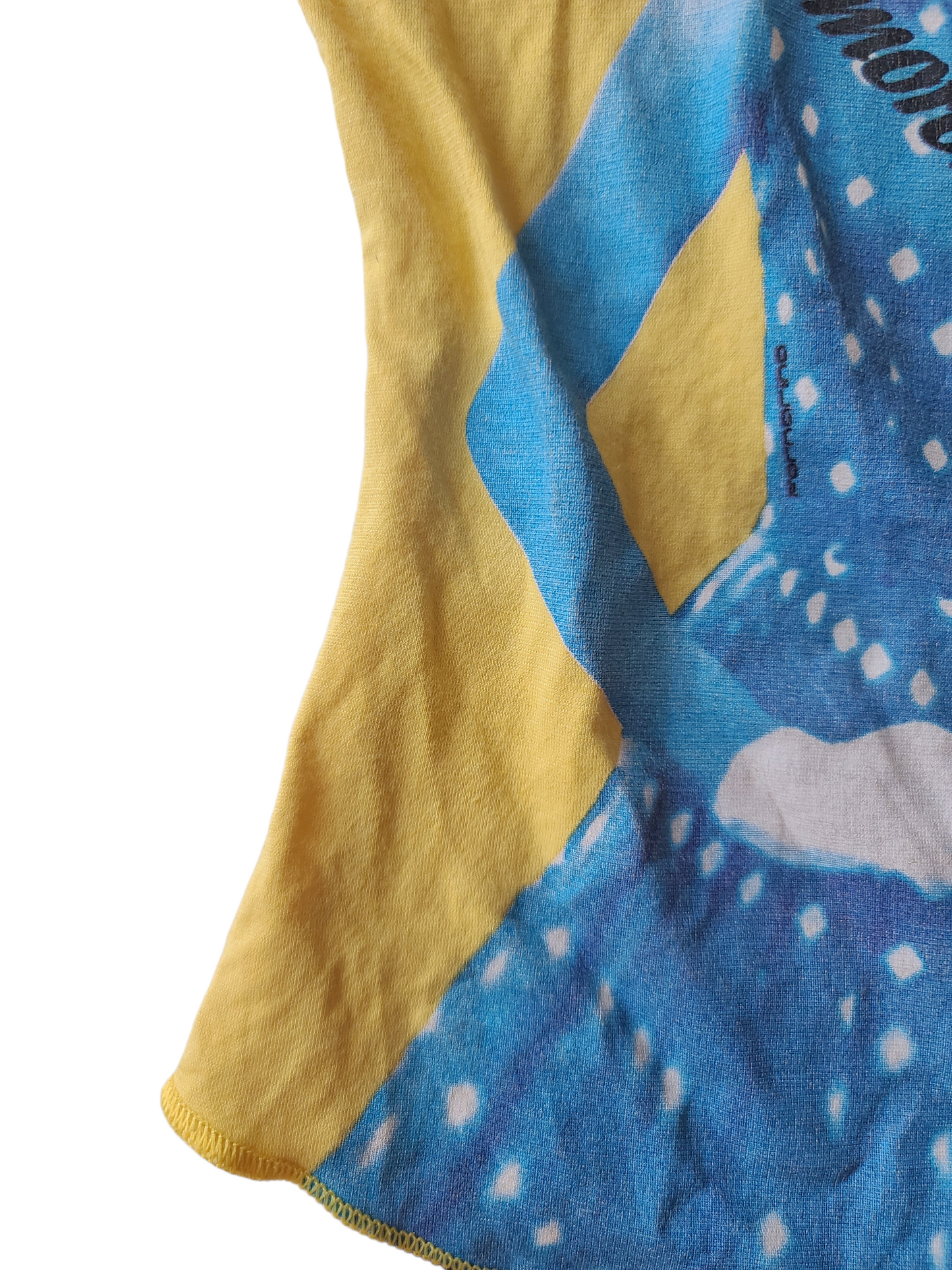 Asymmetric funky y2k printed top