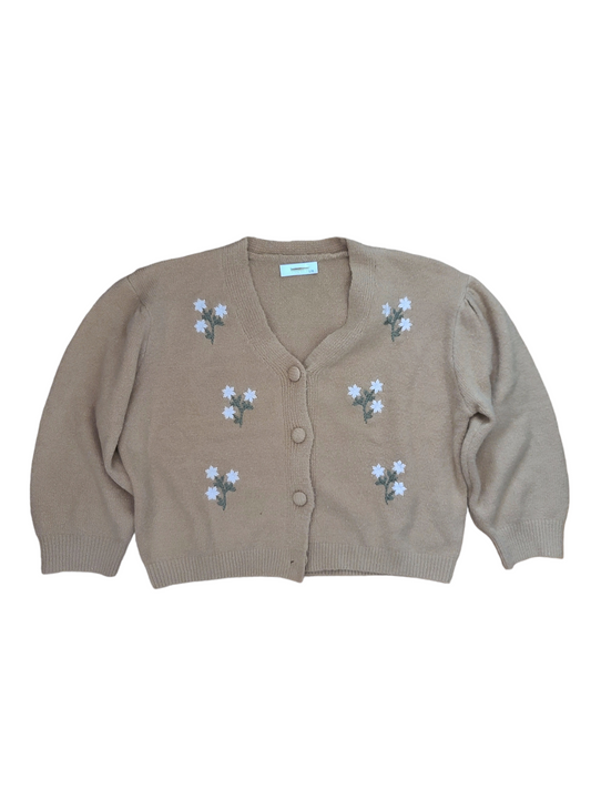 Cottagecore cardigan vintage embroidered flowers old money preppy kawaii cute