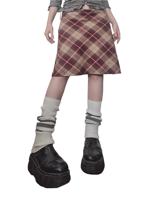 Plaid y2k vintage grunge skirt autumn fall acubi school