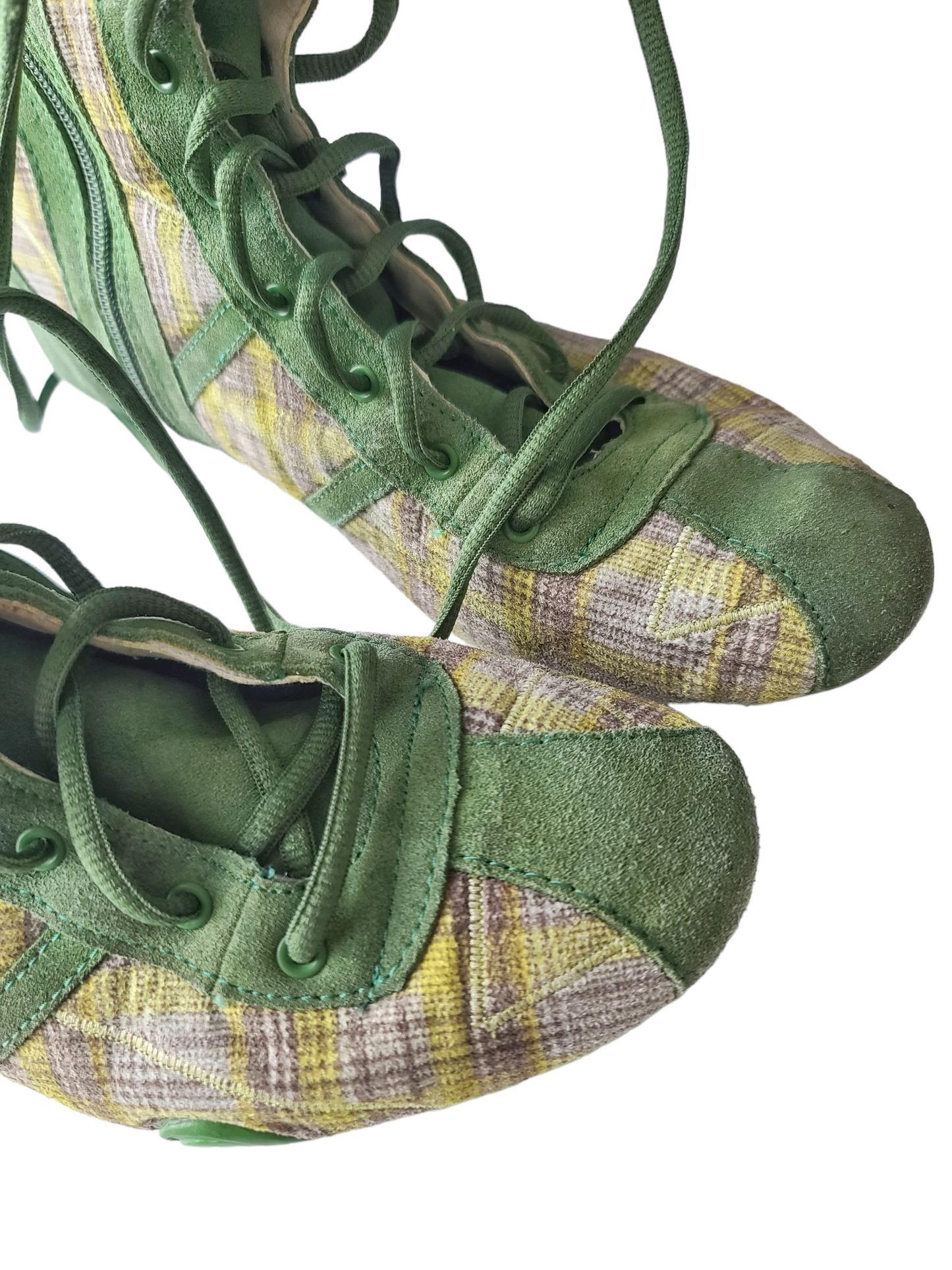 Biker harajuku y2k plaid boots