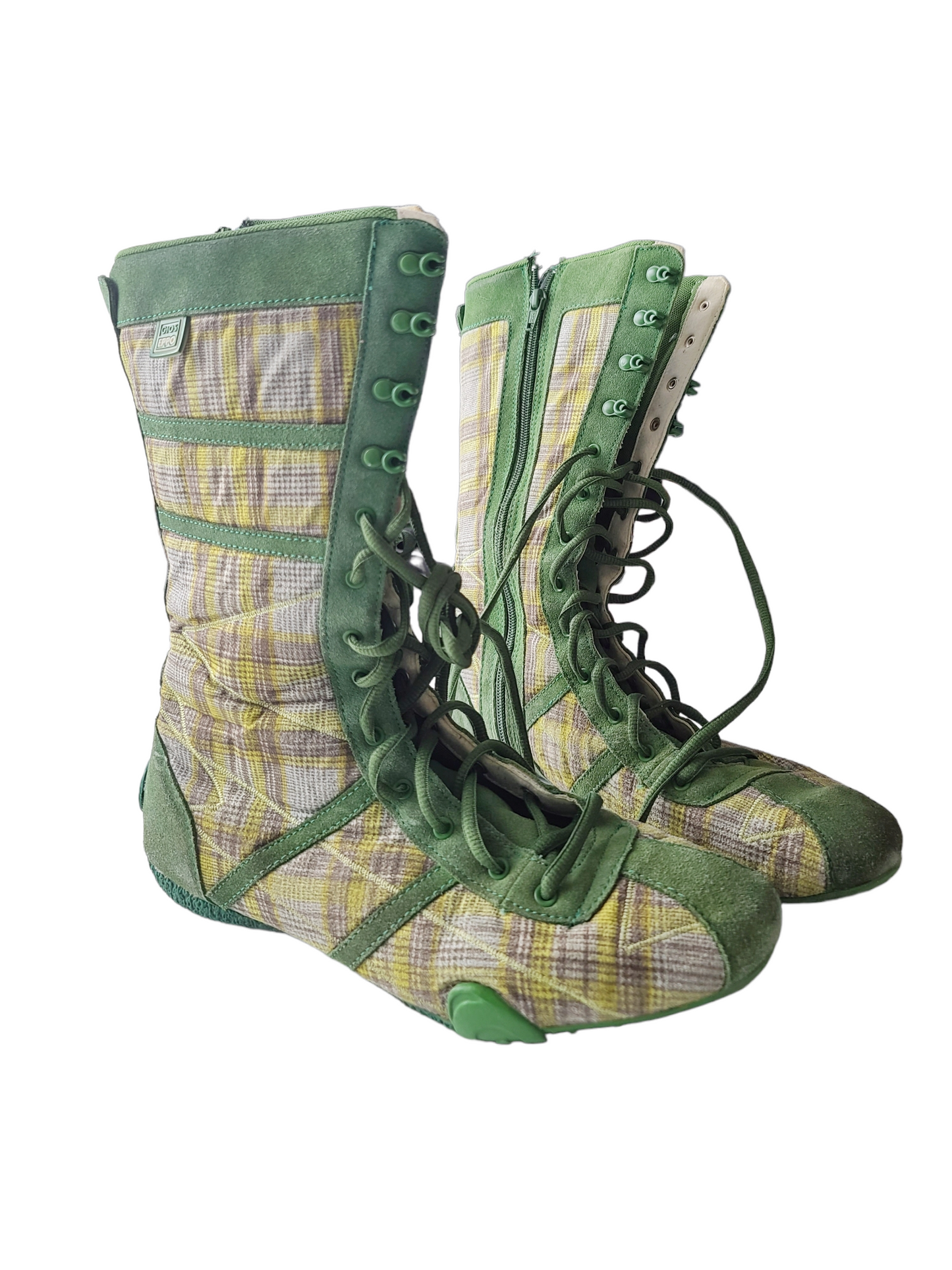 Biker harajuku y2k plaid boots