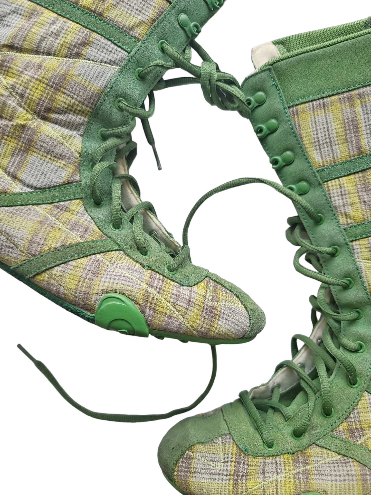 Biker harajuku y2k plaid boots