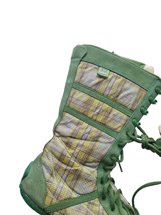 Biker harajuku y2k plaid boots