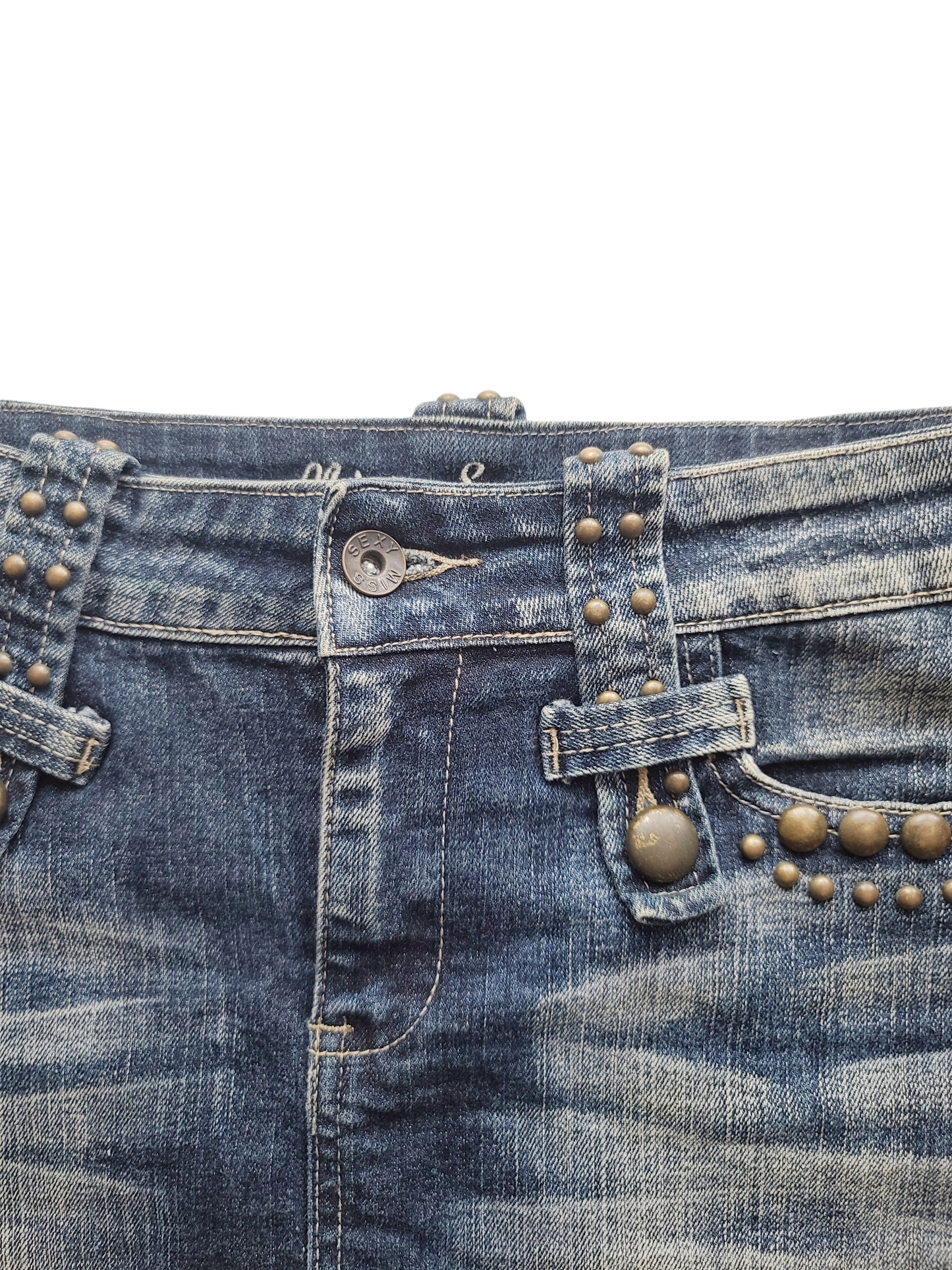 Denim cybery2k mini skirt