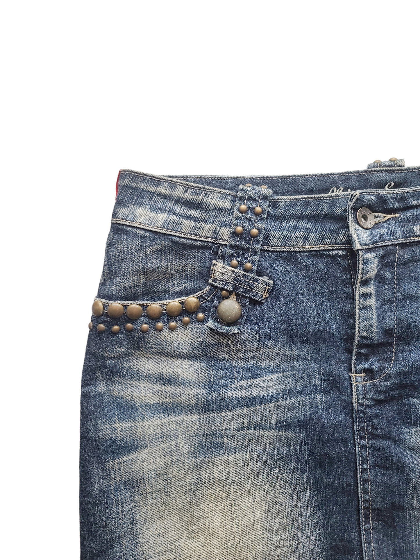 Denim cybery2k mini skirt