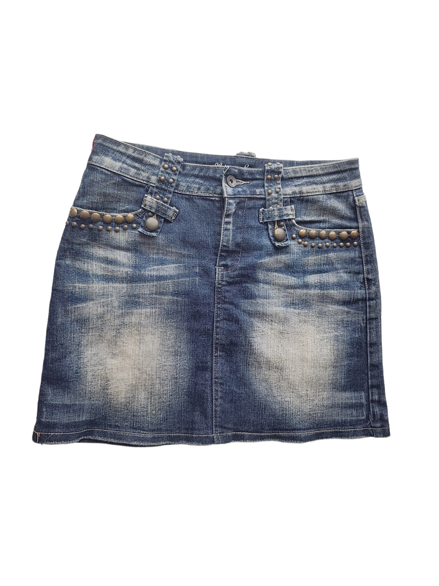 Denim mini skirt mcbling y2k