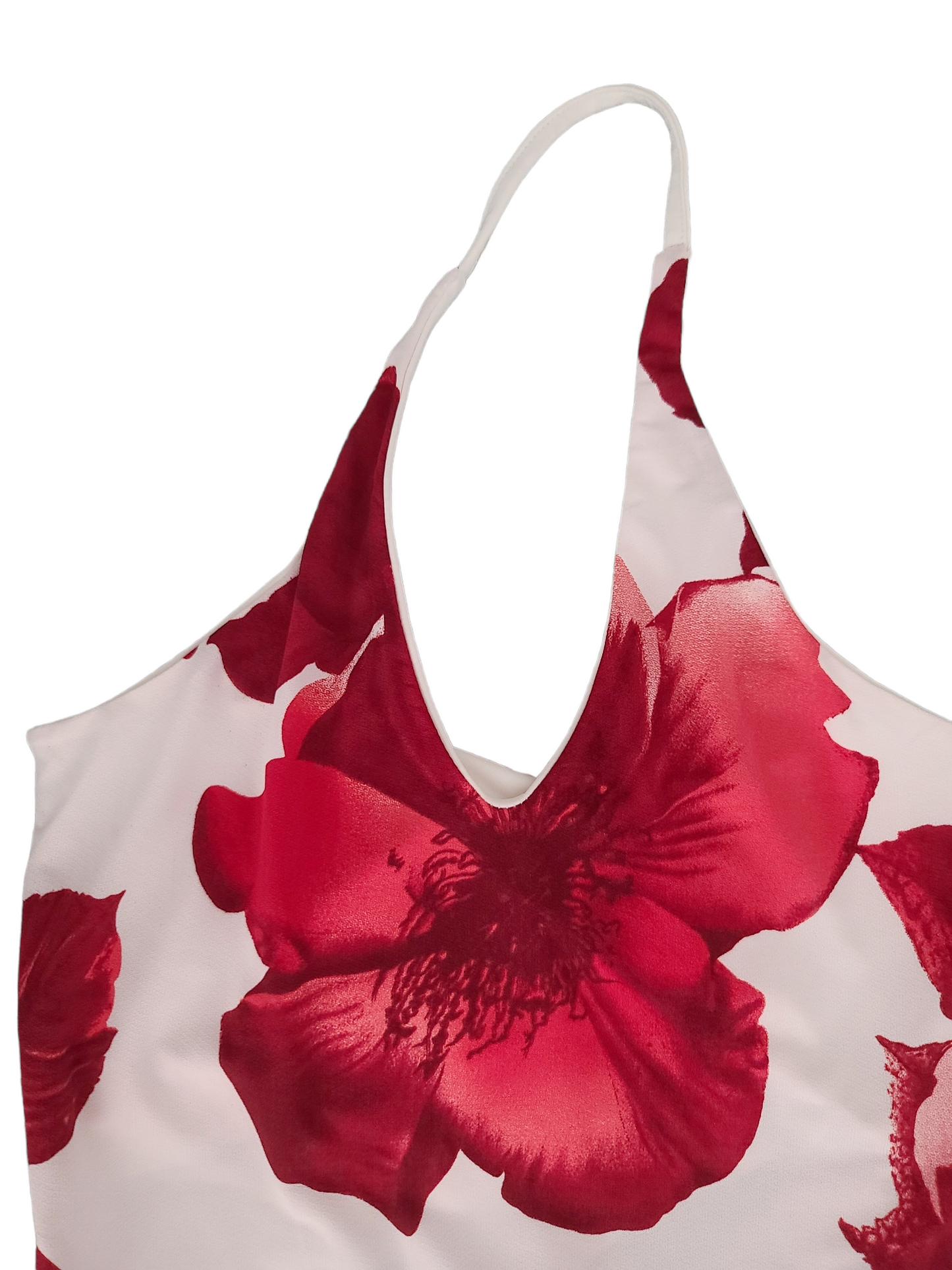 Y2k vintage flower backless top