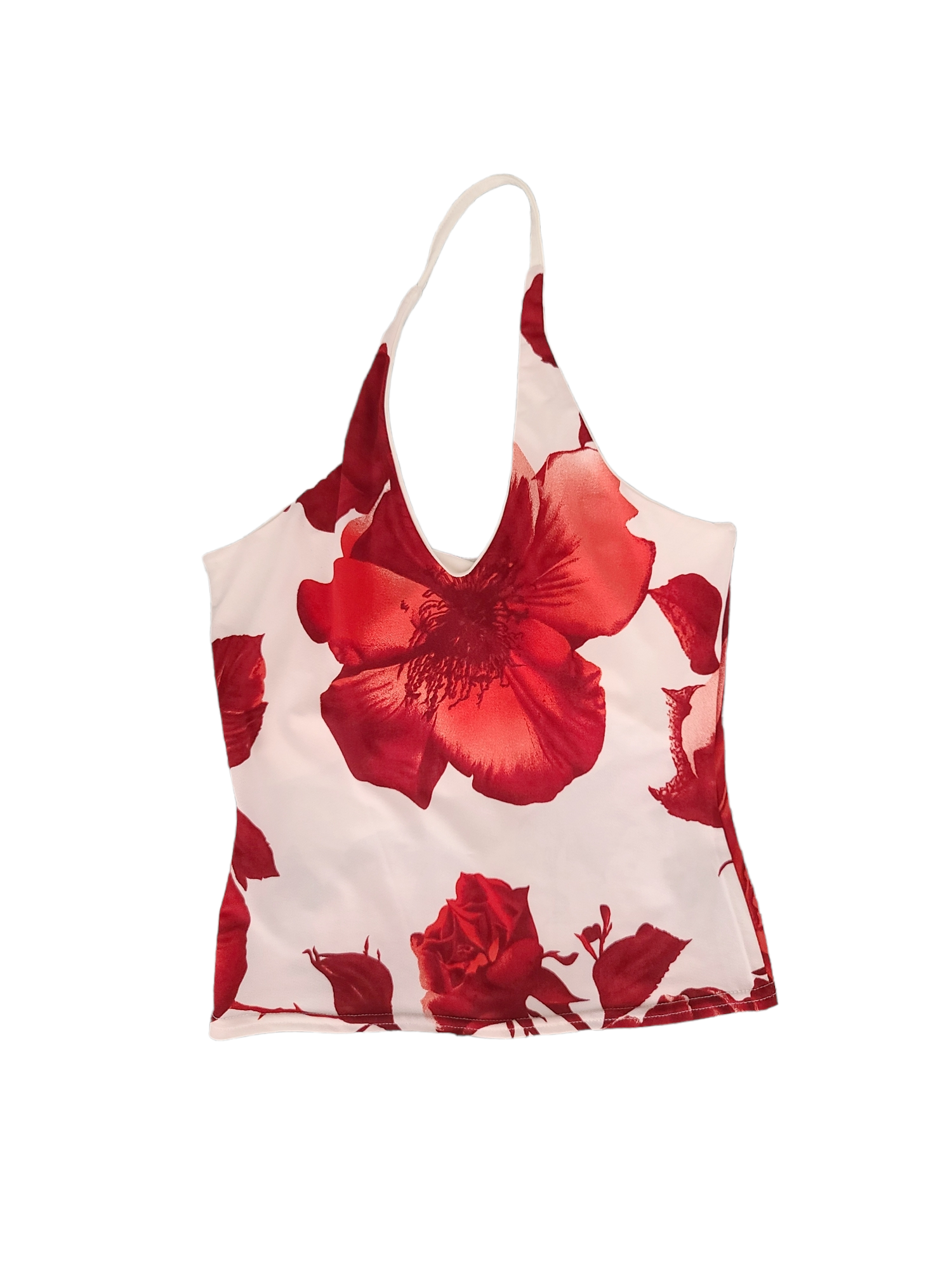 Fairy backlessy2k 2000 vintage printed flower top