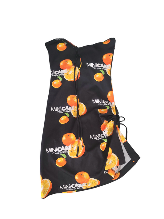 Cybery2k printed oranges gorpcore dress