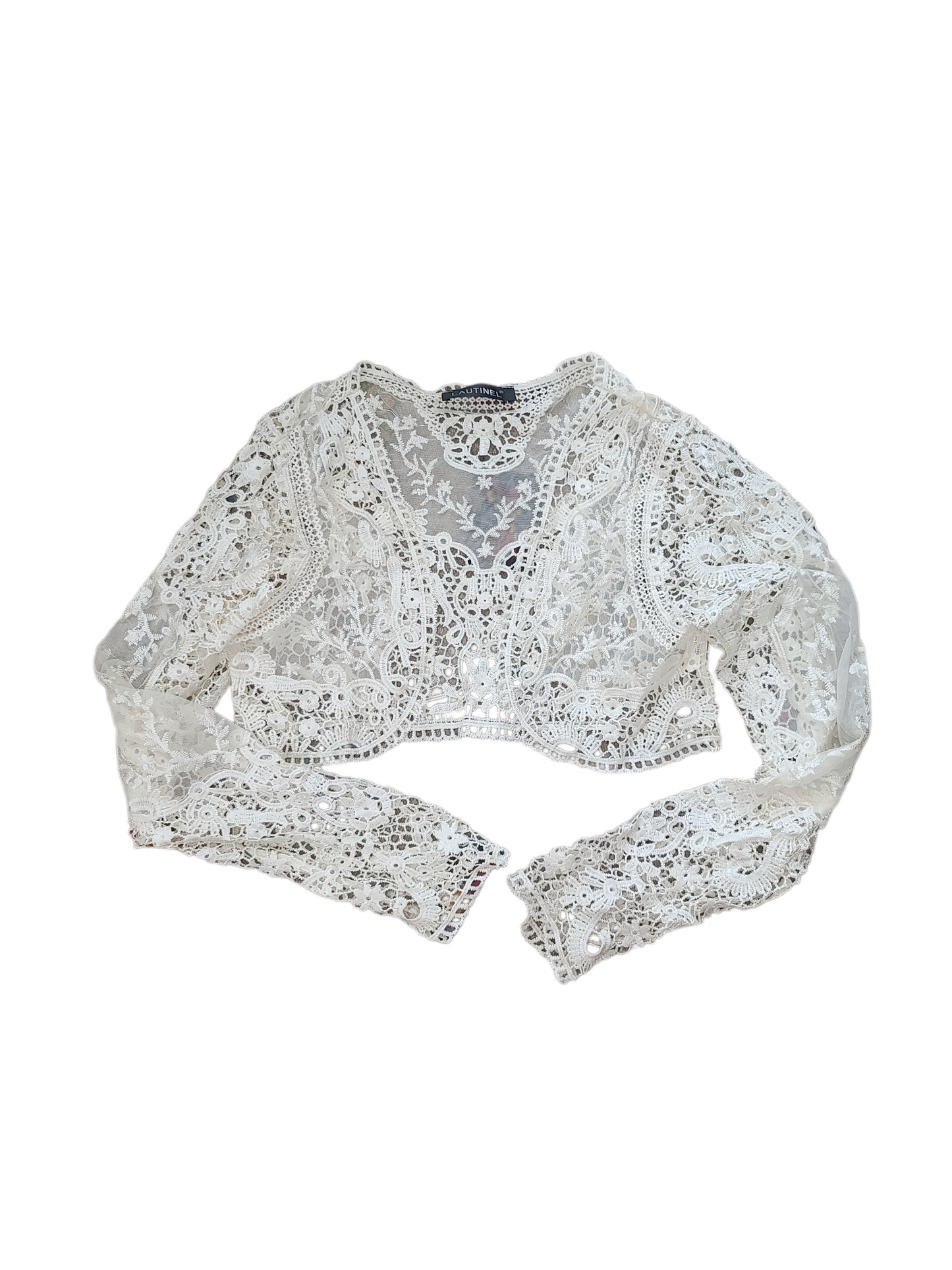 Lace white bohemian y2k vintage top fairy