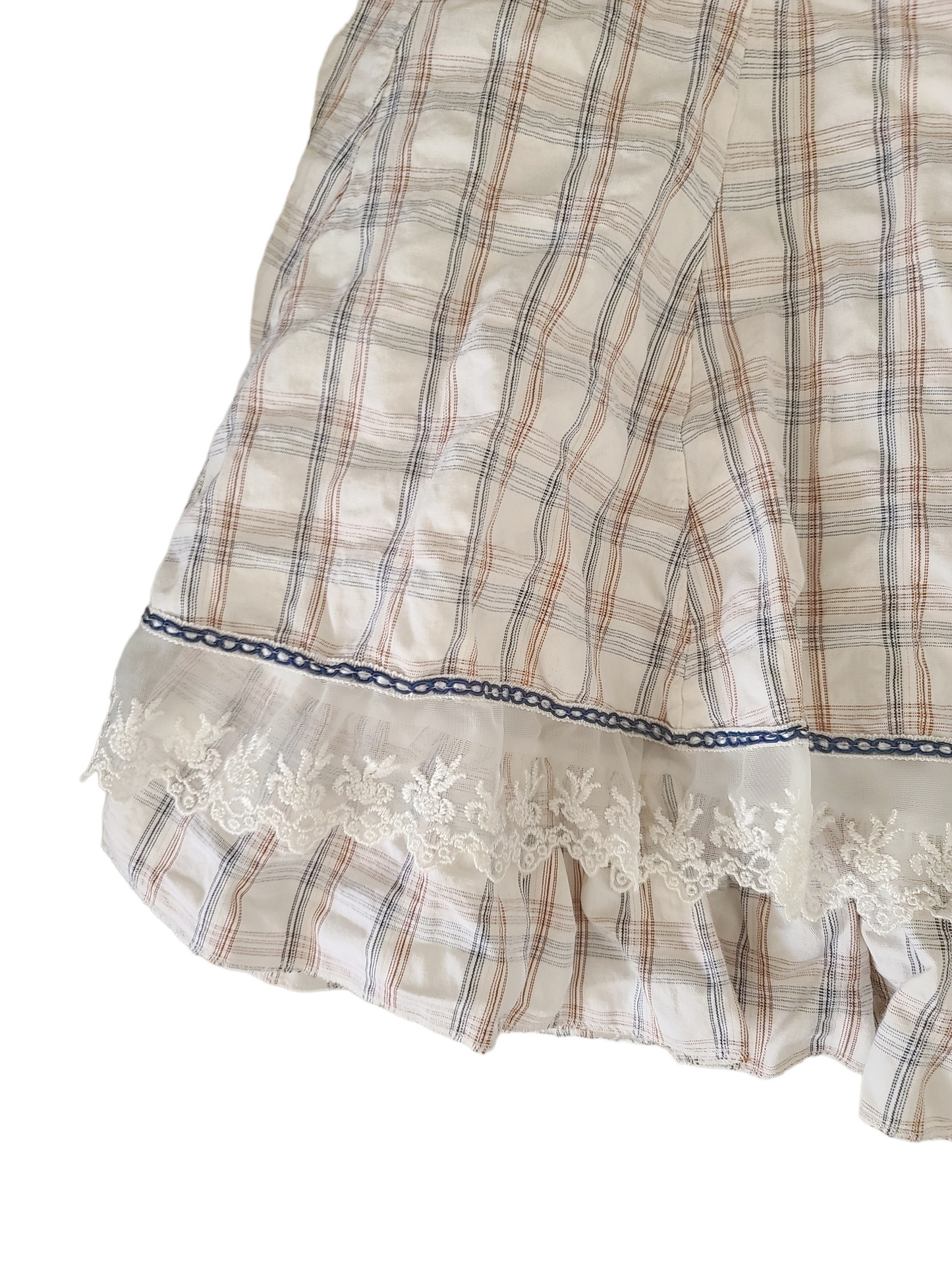 Coquette plaid y2k ruffled skirt