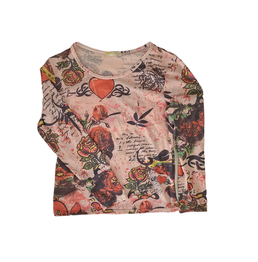 Y2k printed emo street top