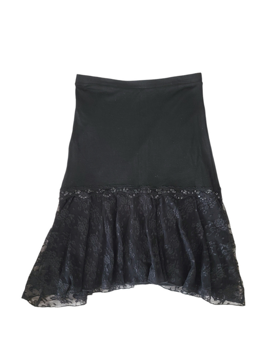 Fairy y2k vintage black lace 2000 skirt
