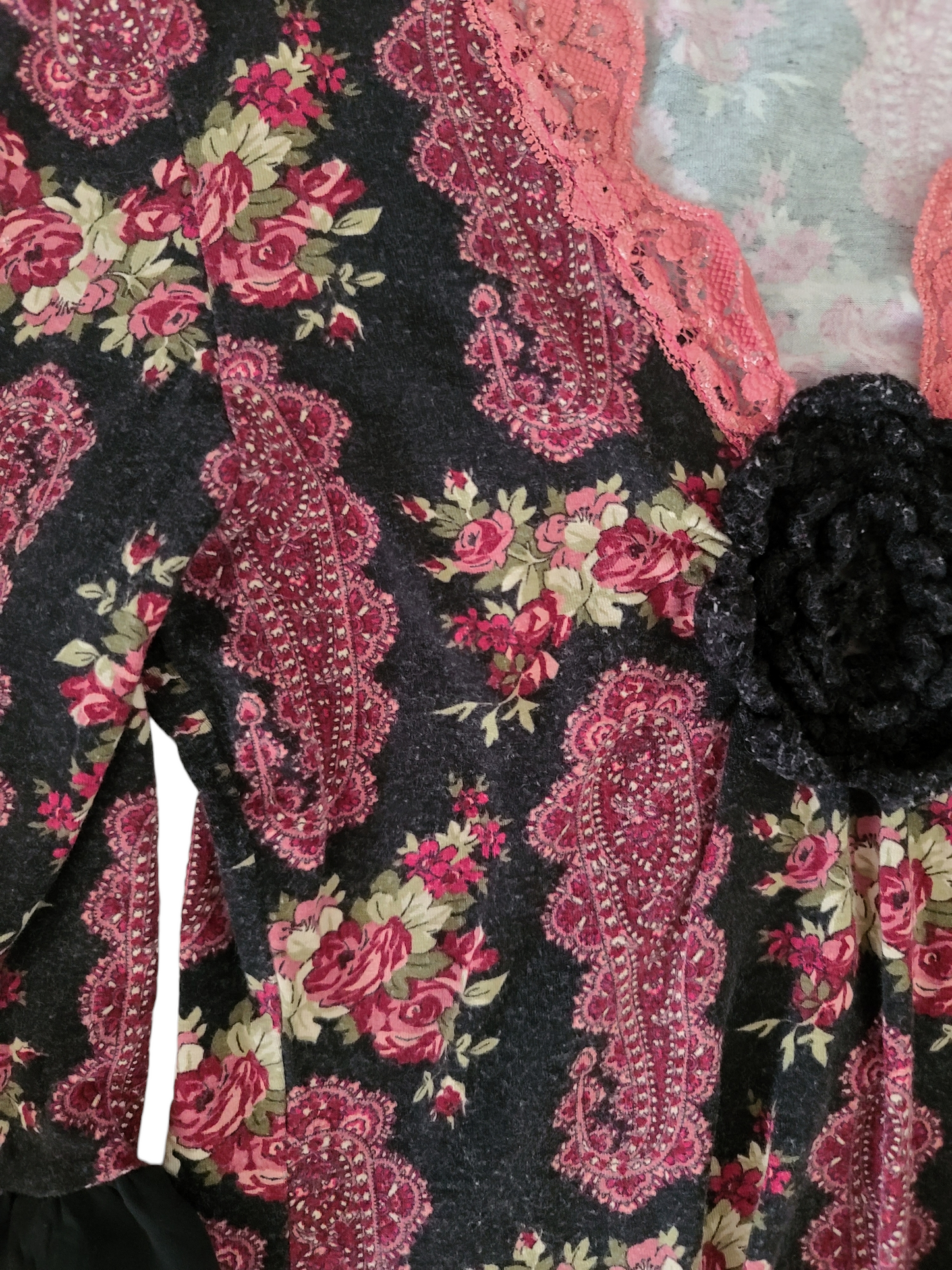 Fairy lace y2k flowers top