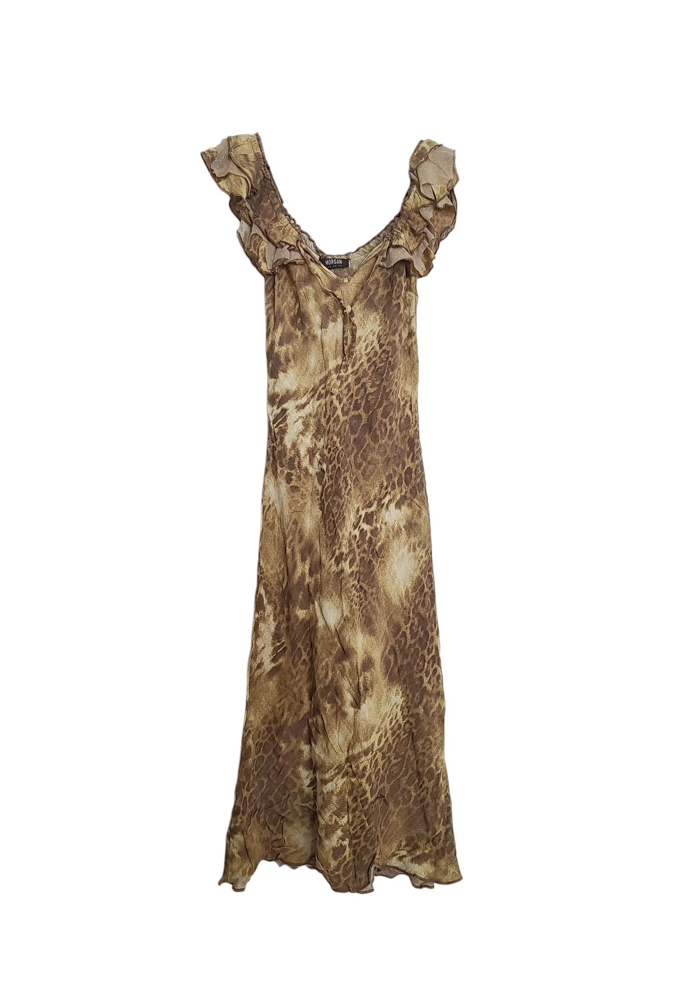 Leopard y2k maxi dress printed 2000 morgan de toi archive bohem fairy