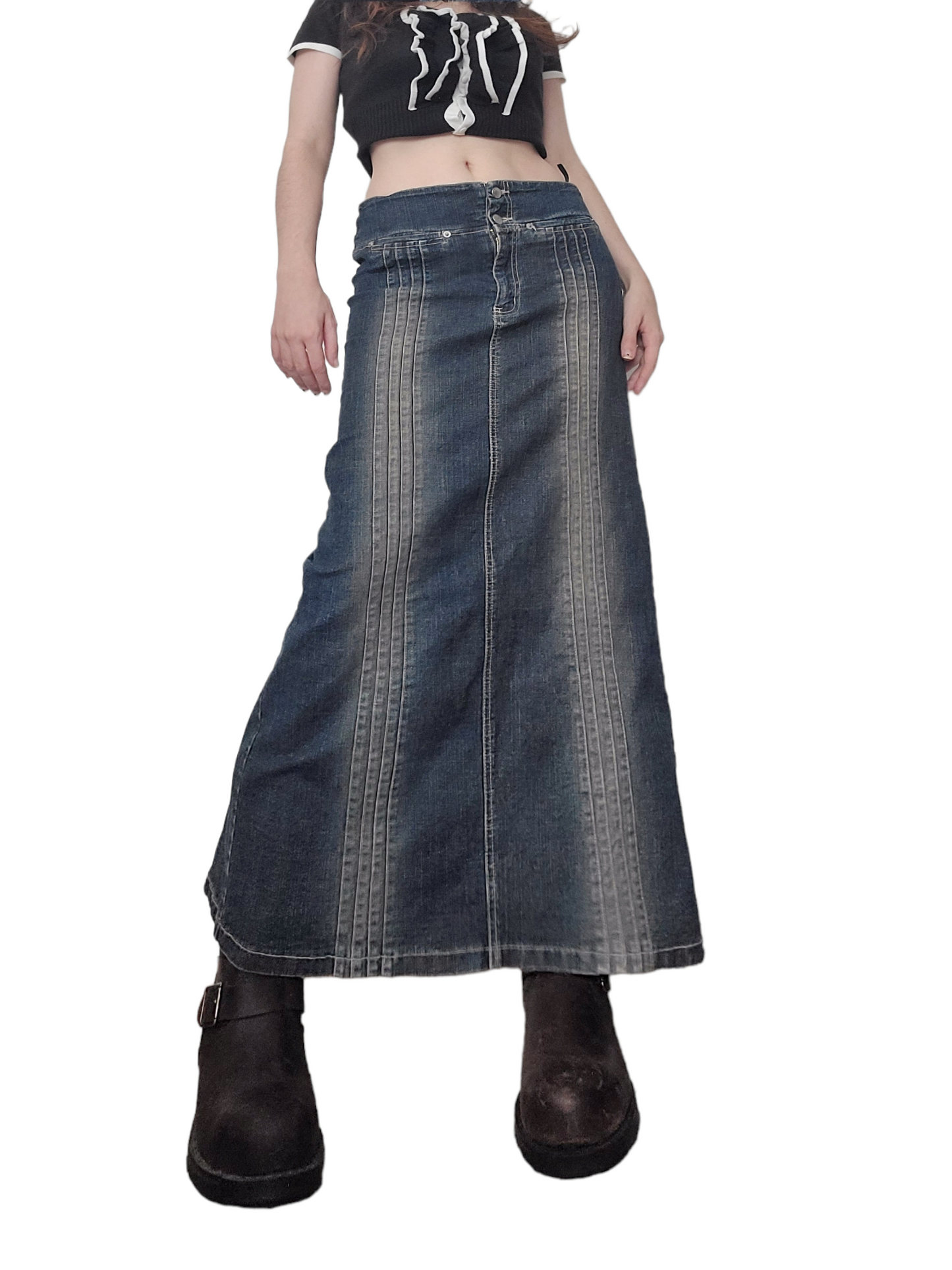 Denim 90s maxi skirt