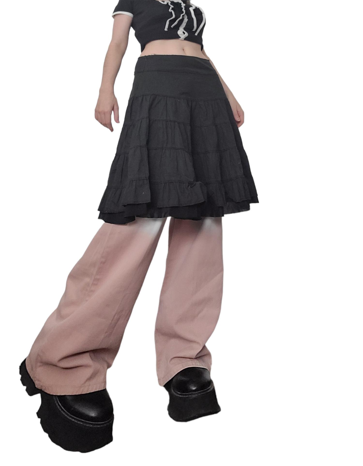 Fairygrunge ruffles black y2k skirt