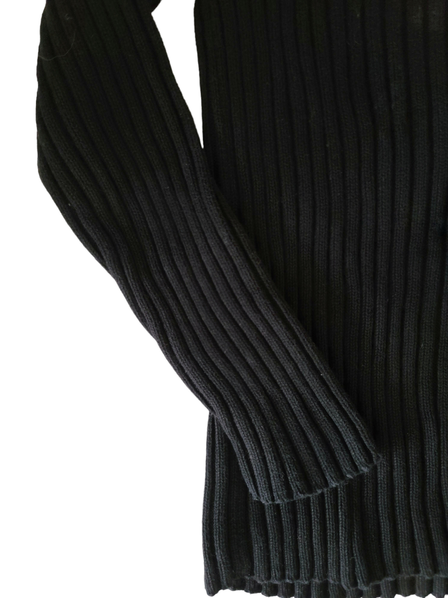 Cybergrunge black ribbed sweater