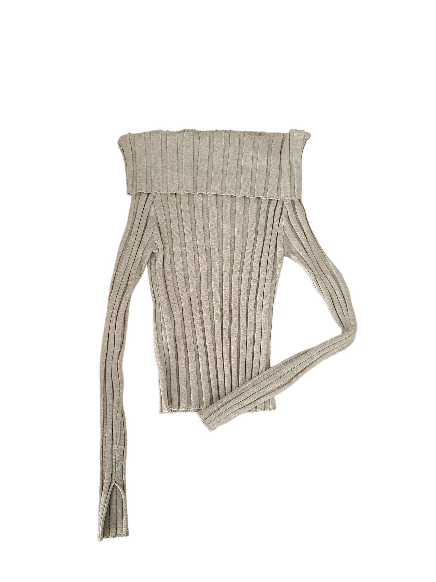 Y2k ribbed off-shoulder sweater