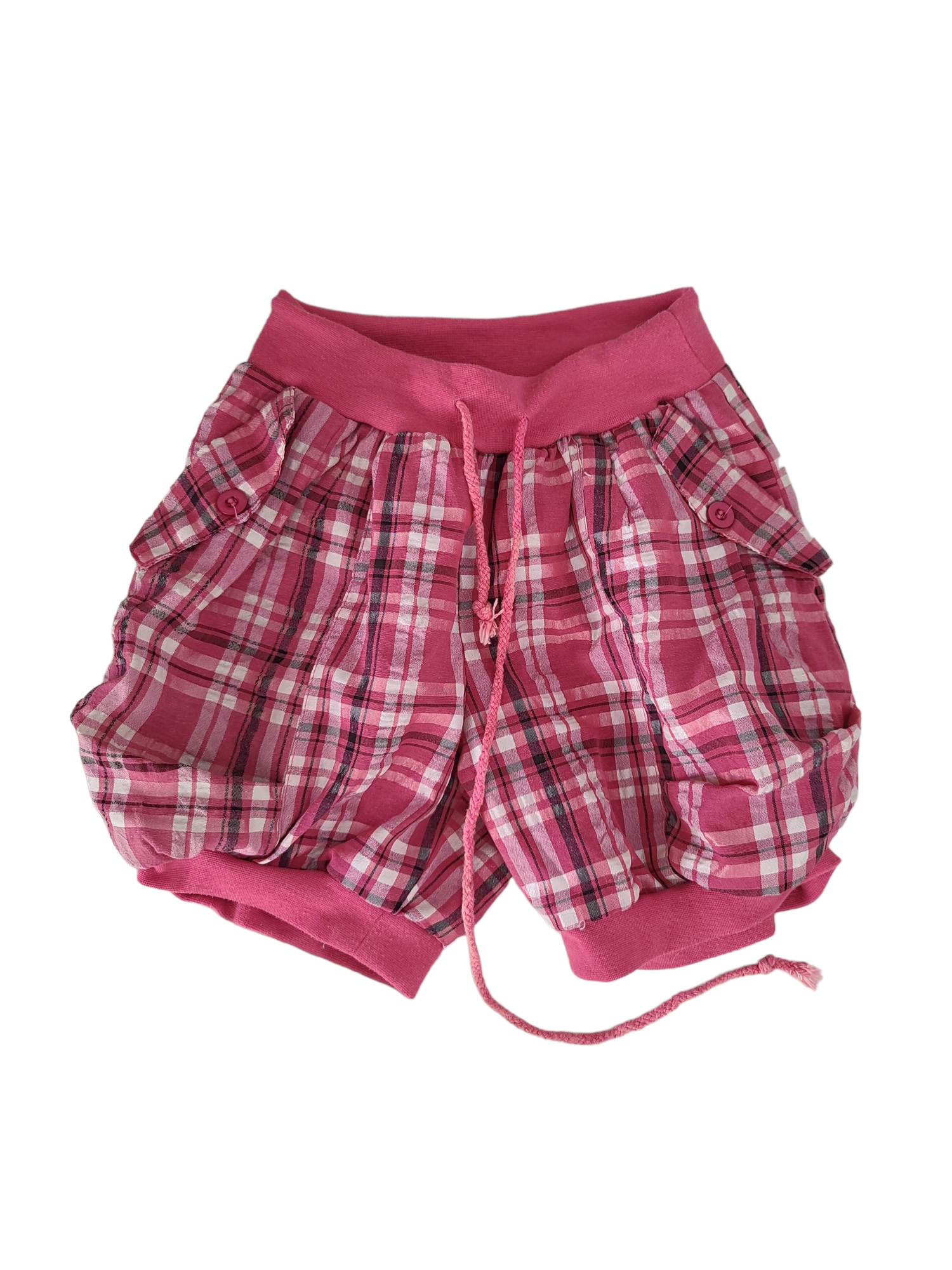 Y2k harajuku pink plaid bloomer gyaru kawaii girly