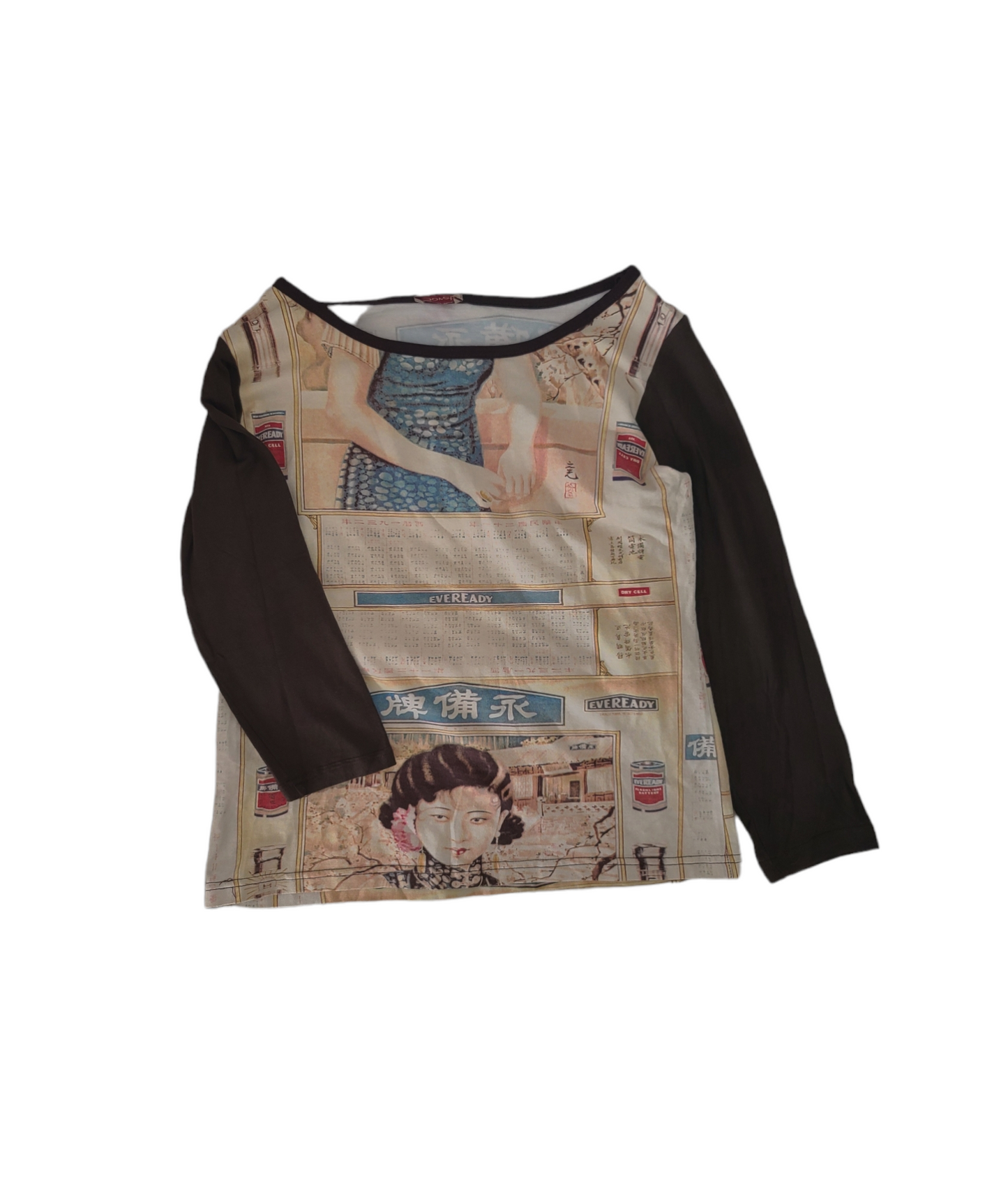 Cybery2k archive vintage printed 90s maximalist top