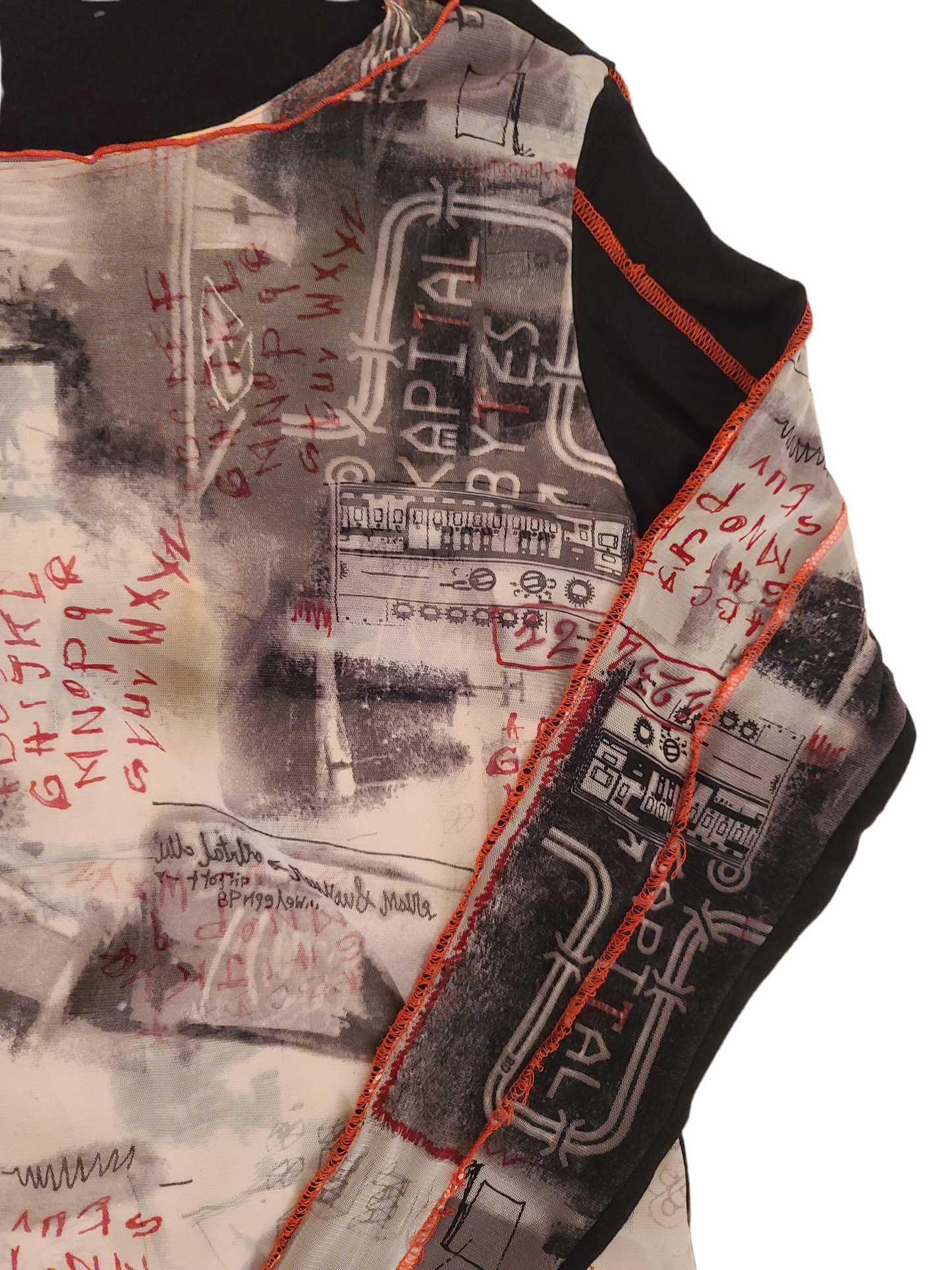 Mesh top cybery2k graphic