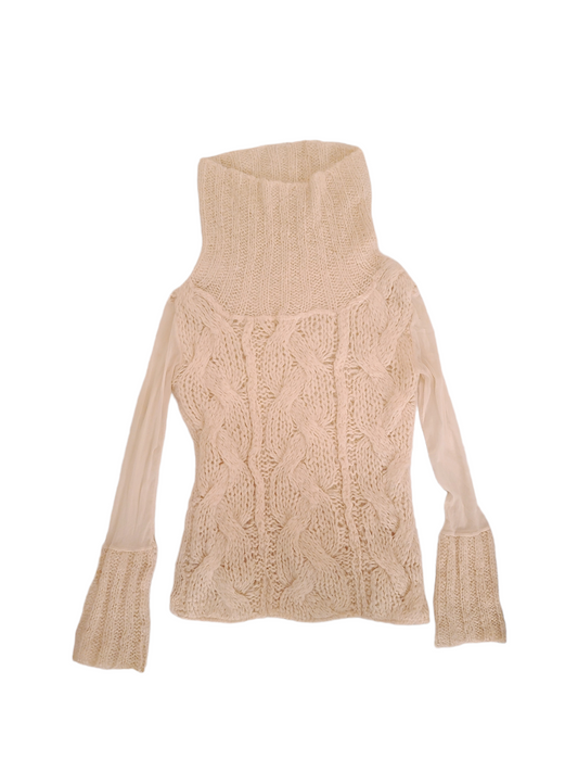 Sweater y2k vintage cybery2k ribbed fairy cottagecore cybery2k mesh transparent 