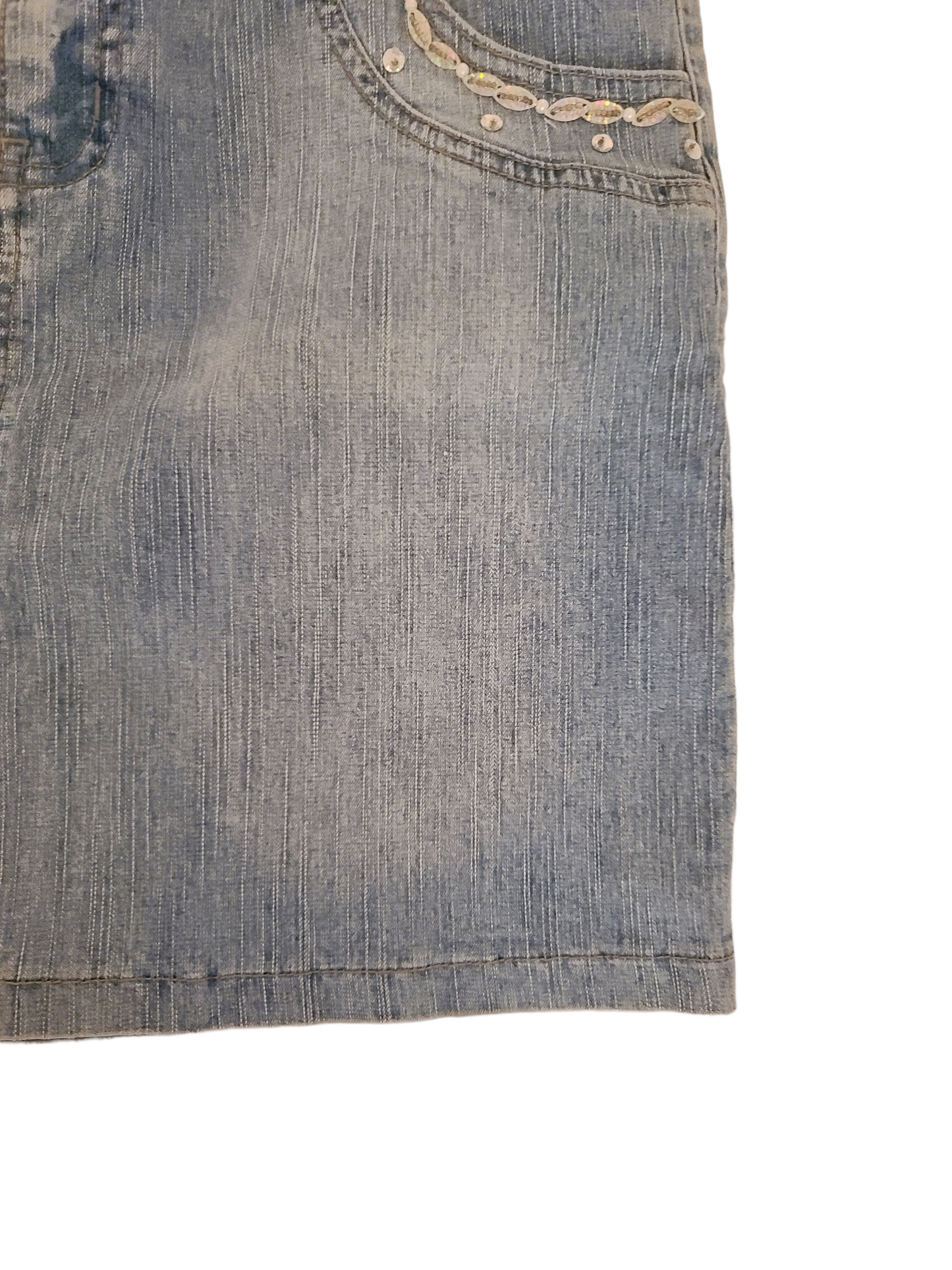 Denim y2k mcbling mini skirt