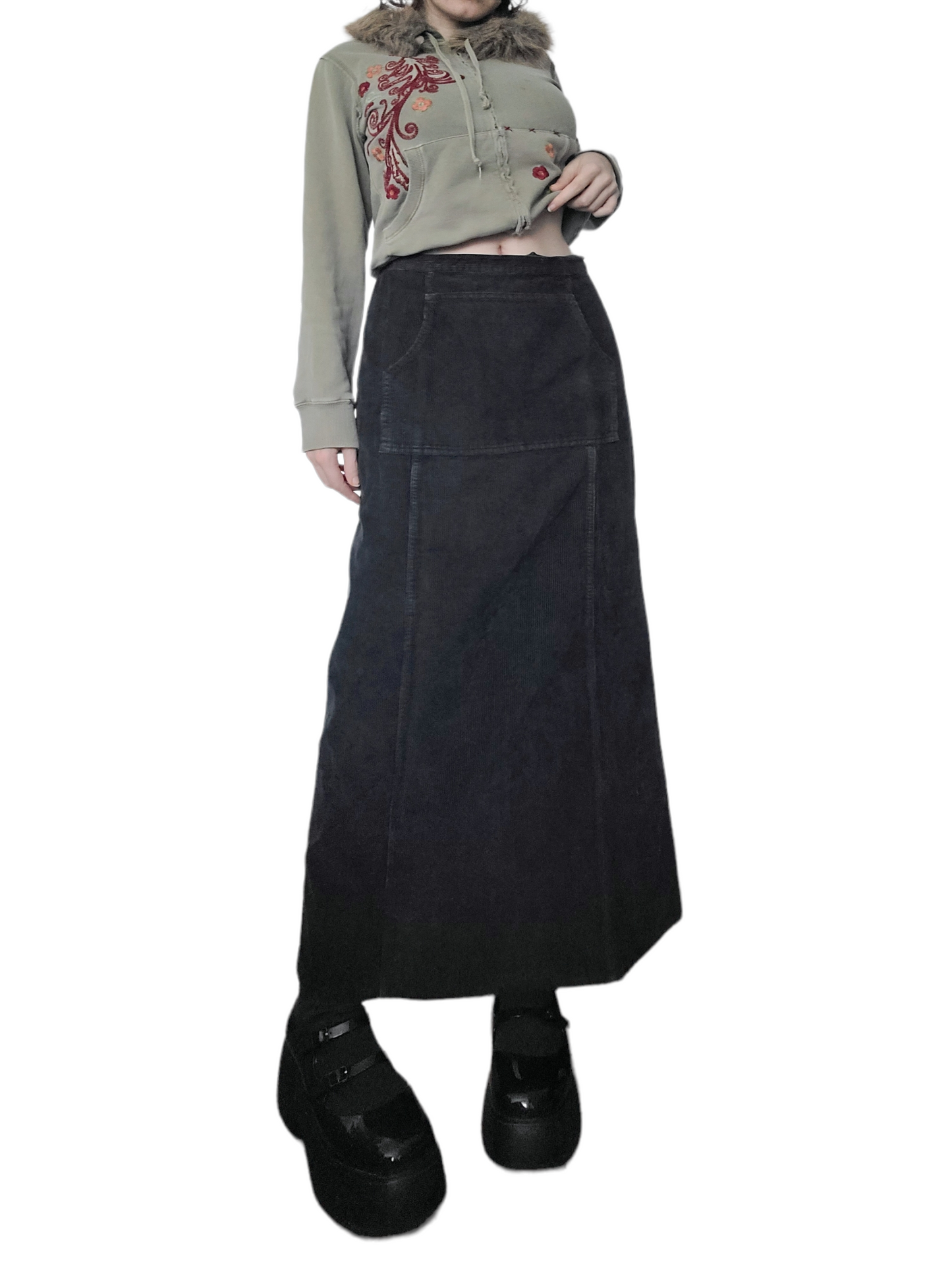 Corduroy 90s maxi skirt