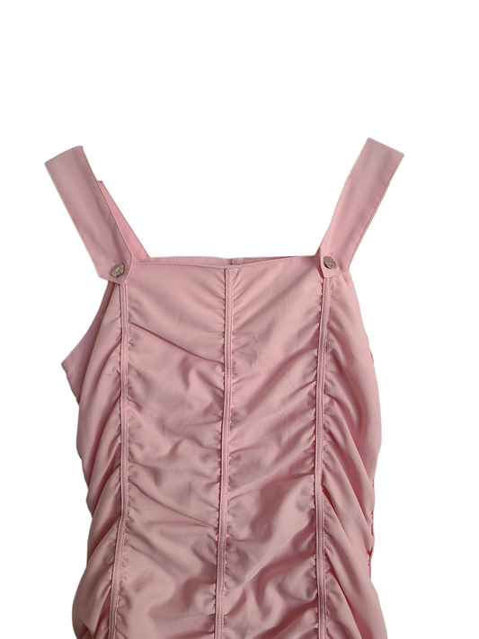 Cybery2k gorpcore pink maxi dress