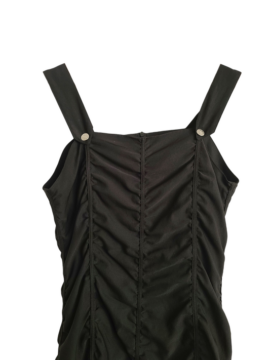 Cybery2k gorpcore black maxi dress